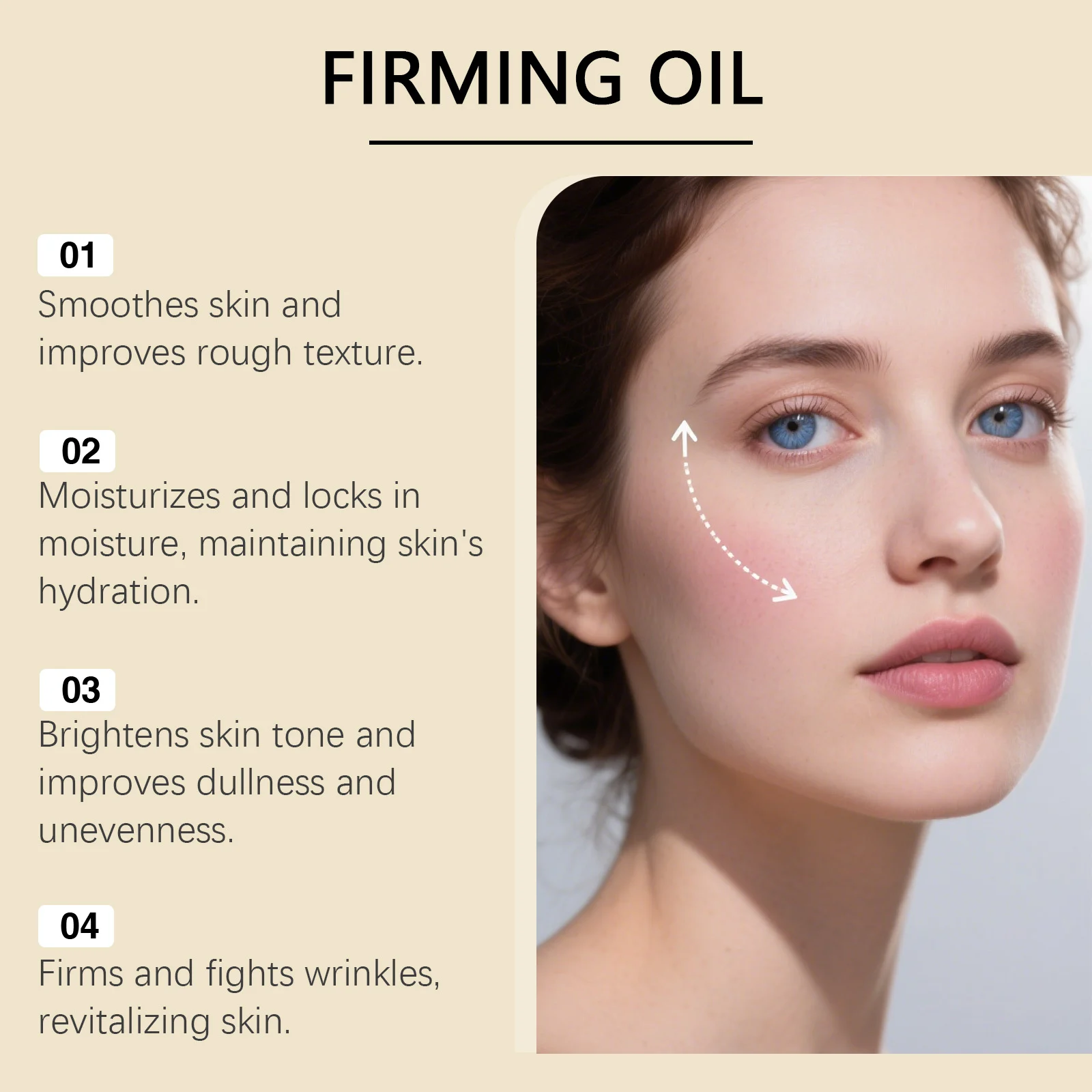 Hoygi Firming Facial Oil - Smoothing, Moisturizing & Anti-Wrinkle Treatment 7 firming facial oil hoy t86xe52w desc 7 1
