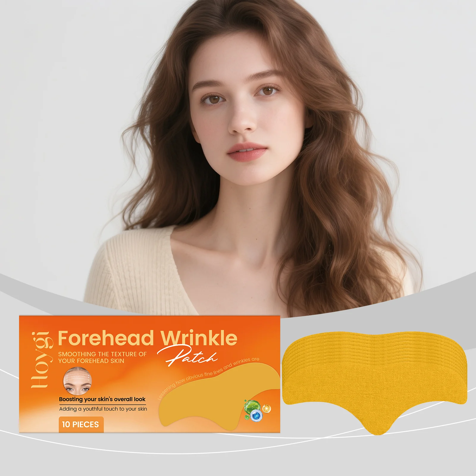 Hoygi Forehead Patches for Wrinkles, Smoothing & Moisturizing Care, 10 Pieces 2 forehead wrinkle patches hoy 68awb4q6 desc 2