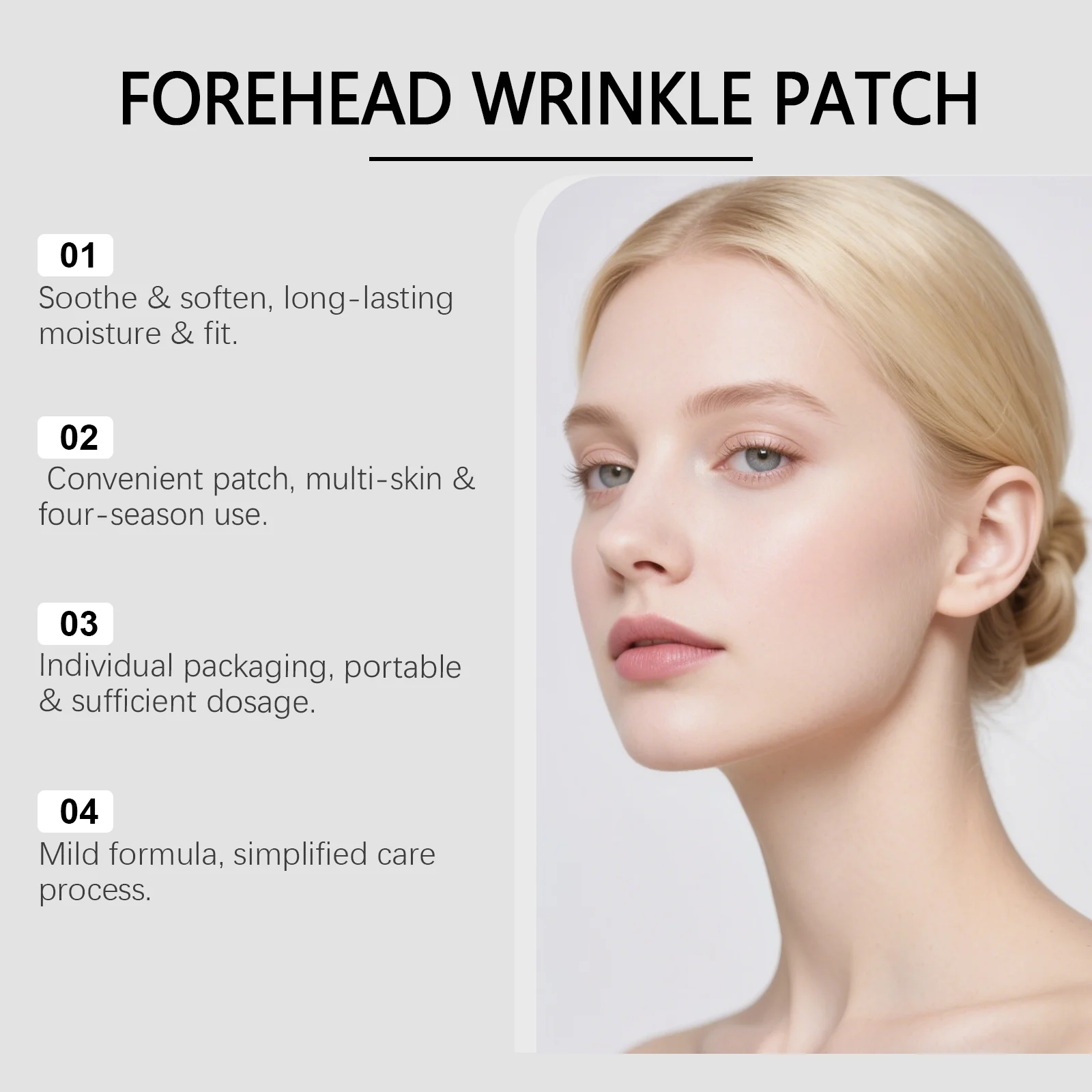 Hoygi Forehead Patches for Wrinkles, Smoothing & Moisturizing Care, 10 Pieces 8 forehead wrinkle patches hoy 68awb4q6 desc 8