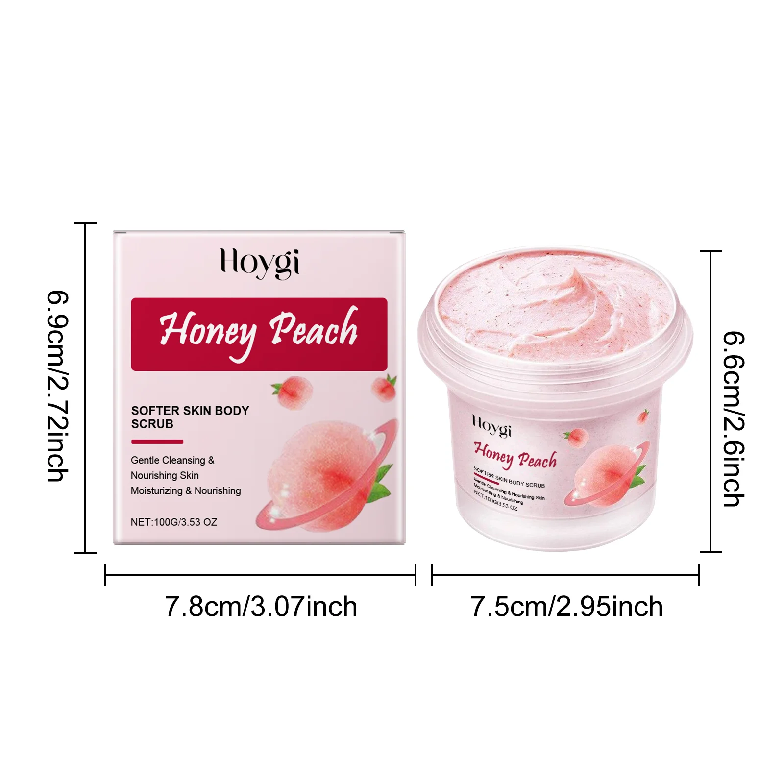 Body Scrub Exfoliator 100g Gentle Skin Polish for Smooth & Glowing Skin 1 gentle body scrub exfoliator 100g hoy unahtm8c desc 1