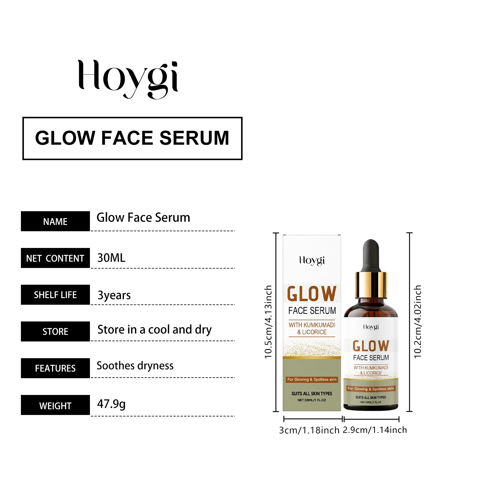 Glow Face Serum With Kumkumadi & Licorice 30ml for Brightening & Hydration 1 glow face serum with kumkumadi licorice 30ml hoy fur5uypp desc 1