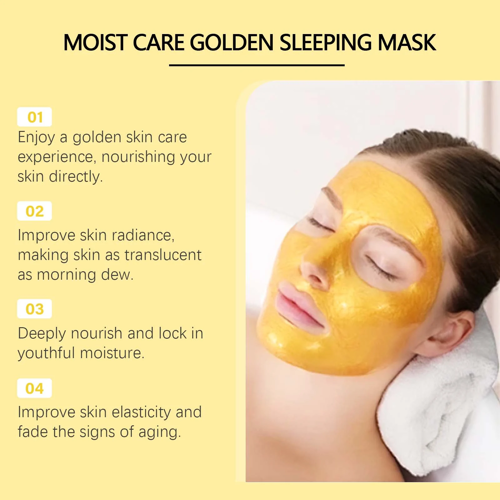 Golden Sleeping Mask 120g Hydrating Anti-Aging Night Treatment for Glowing Skin 5 golden sleeping mask 120g hydrating anti aging hoy uu9ptrer desc 5