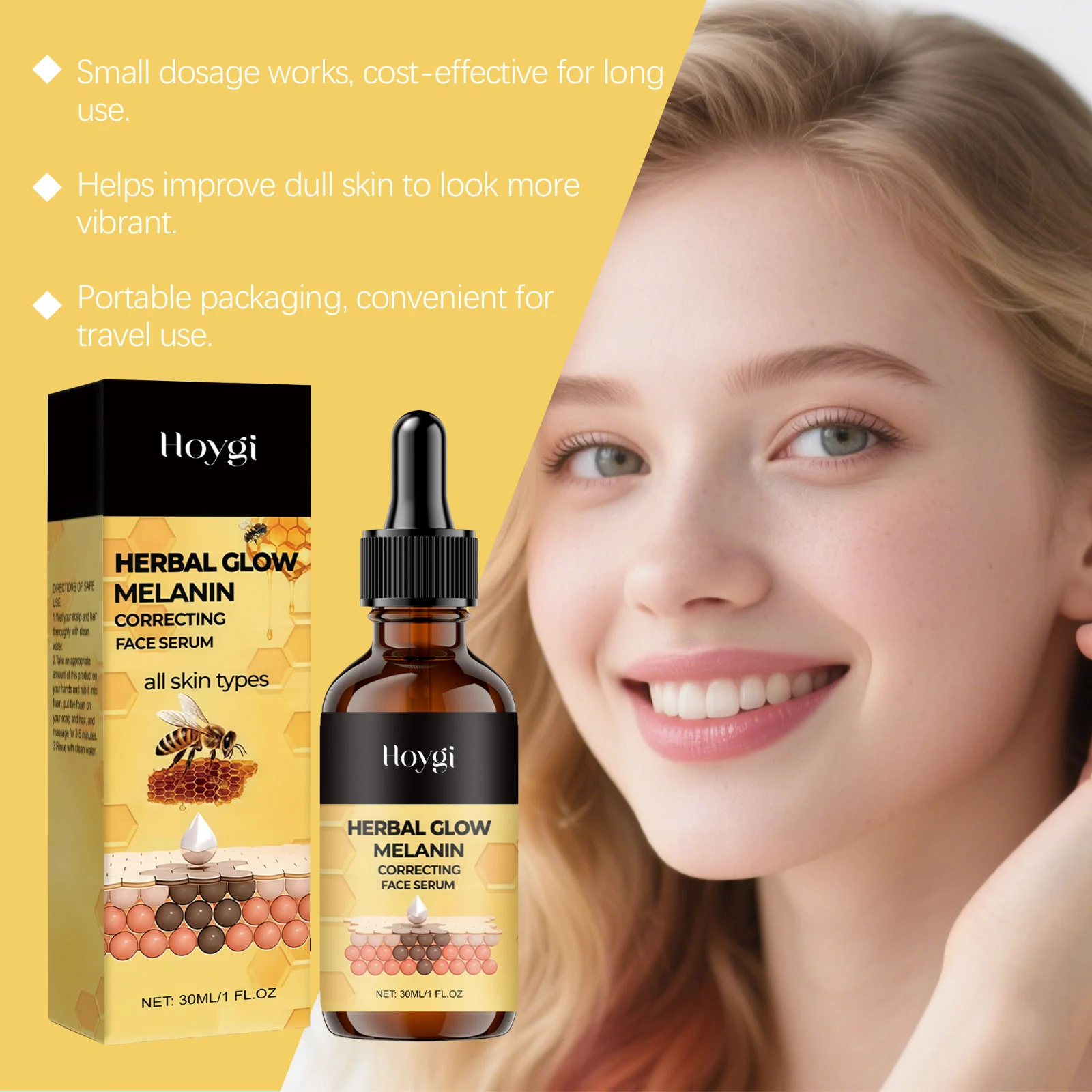 Herbal Glow Face Serum 30ml Brightening Anti-Aging Moisturizing Facial Treatment 7 herbal glow face serum 30ml hoy uc4kgjyw desc 7