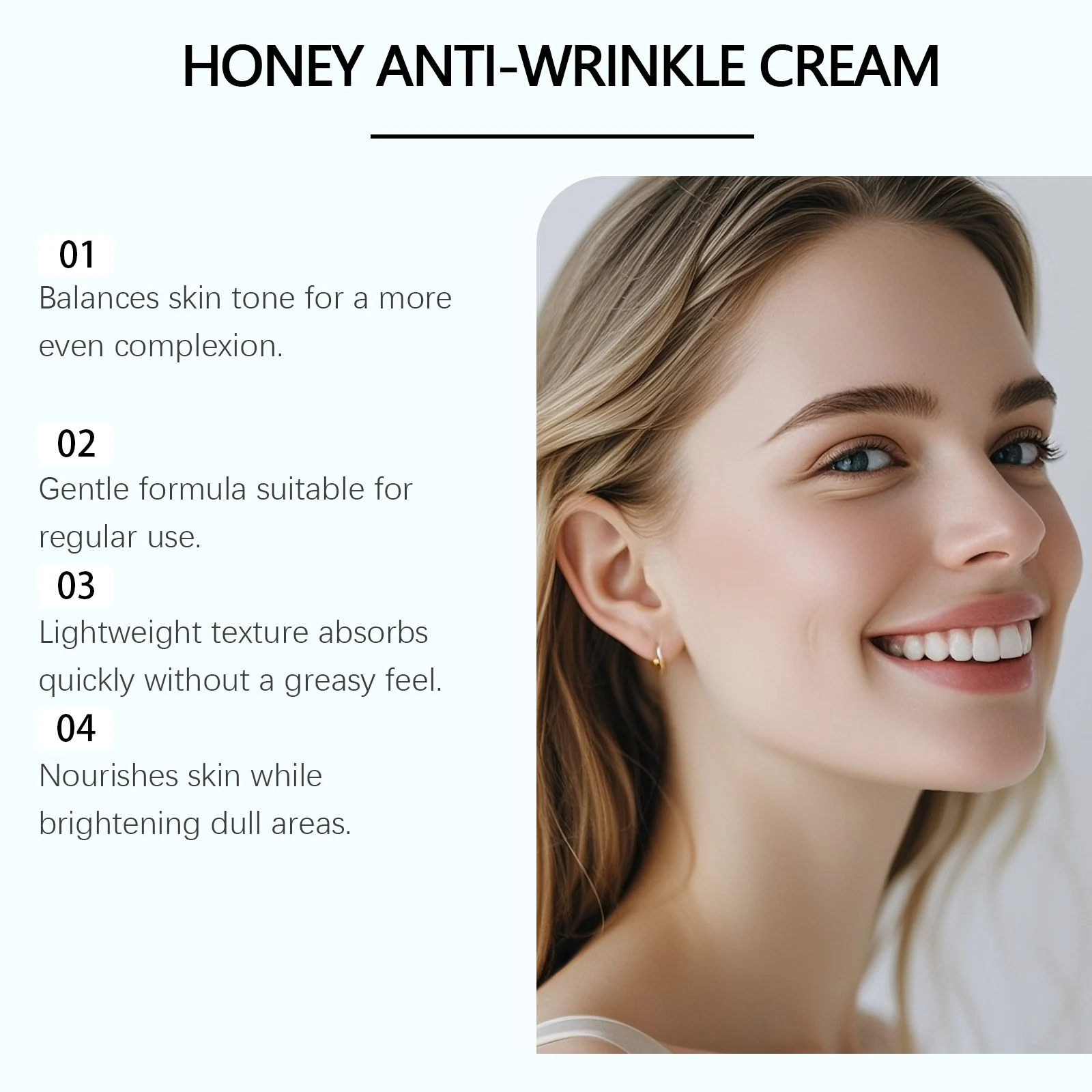 Hoygi Honey Anti-Wrinkle Ultra-Fine Cream for Smoothing Lines & Tightening 6 honey anti wrinkle face cream hoy usnaeq4j desc 6