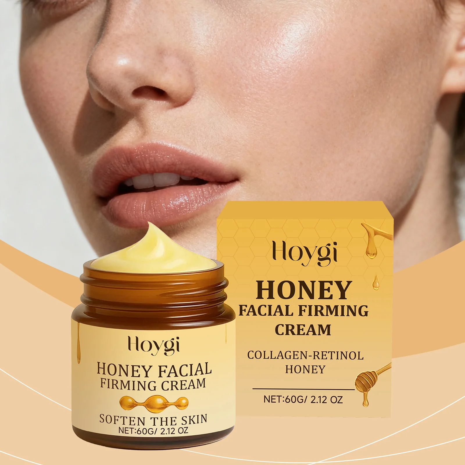 Honey Facial Firming Cream 60g with Niacinamide & Retinol for Deep Moisturizing and Soothing Skin 2 honey facial firming cream 60g hoy fgt3gaym desc 2