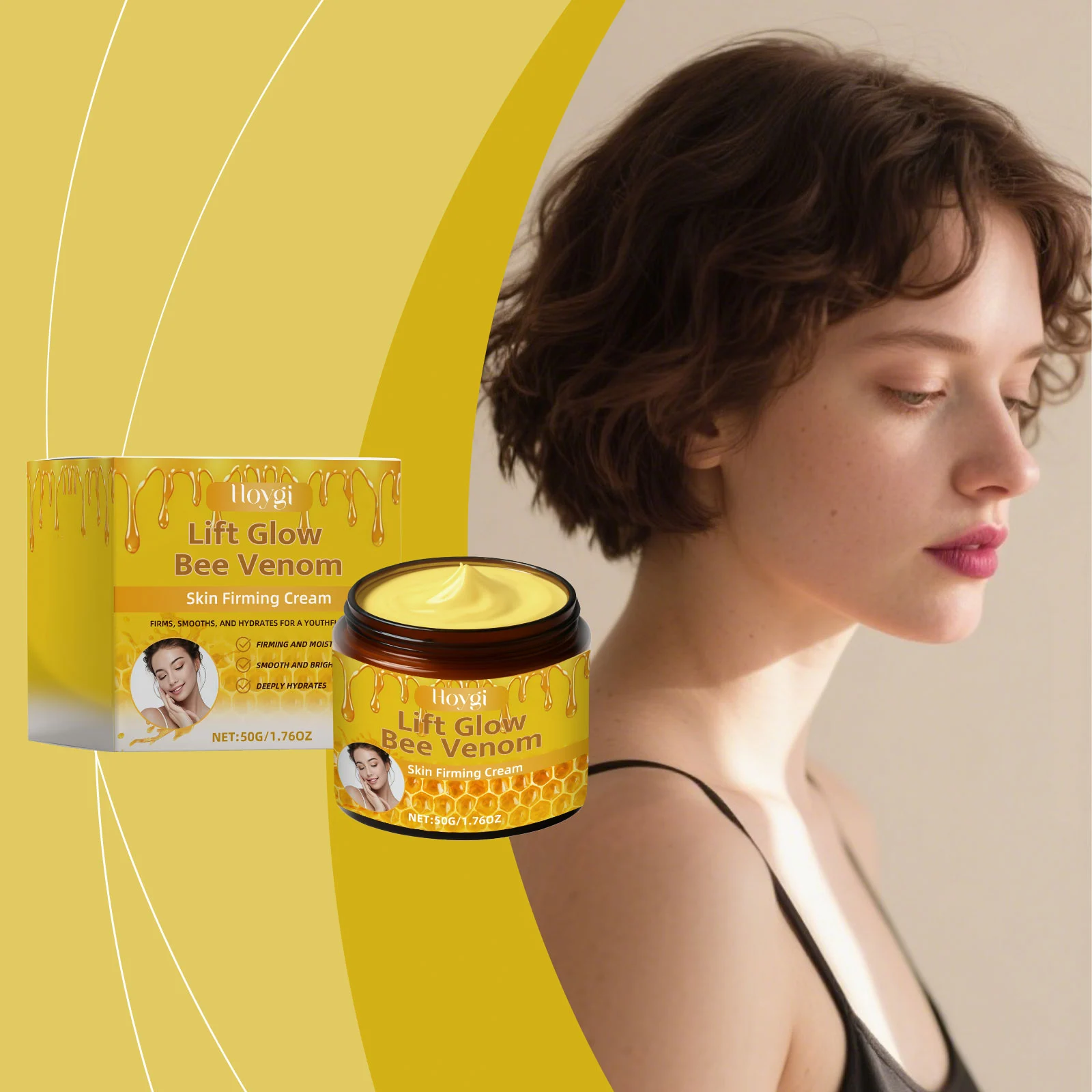 Bee Venom Firming Cream 50g Hydrating Moisturizer for Youthful Skin 2 hoygi bee venom firming cream 50g hoy ebebcy2x desc 2