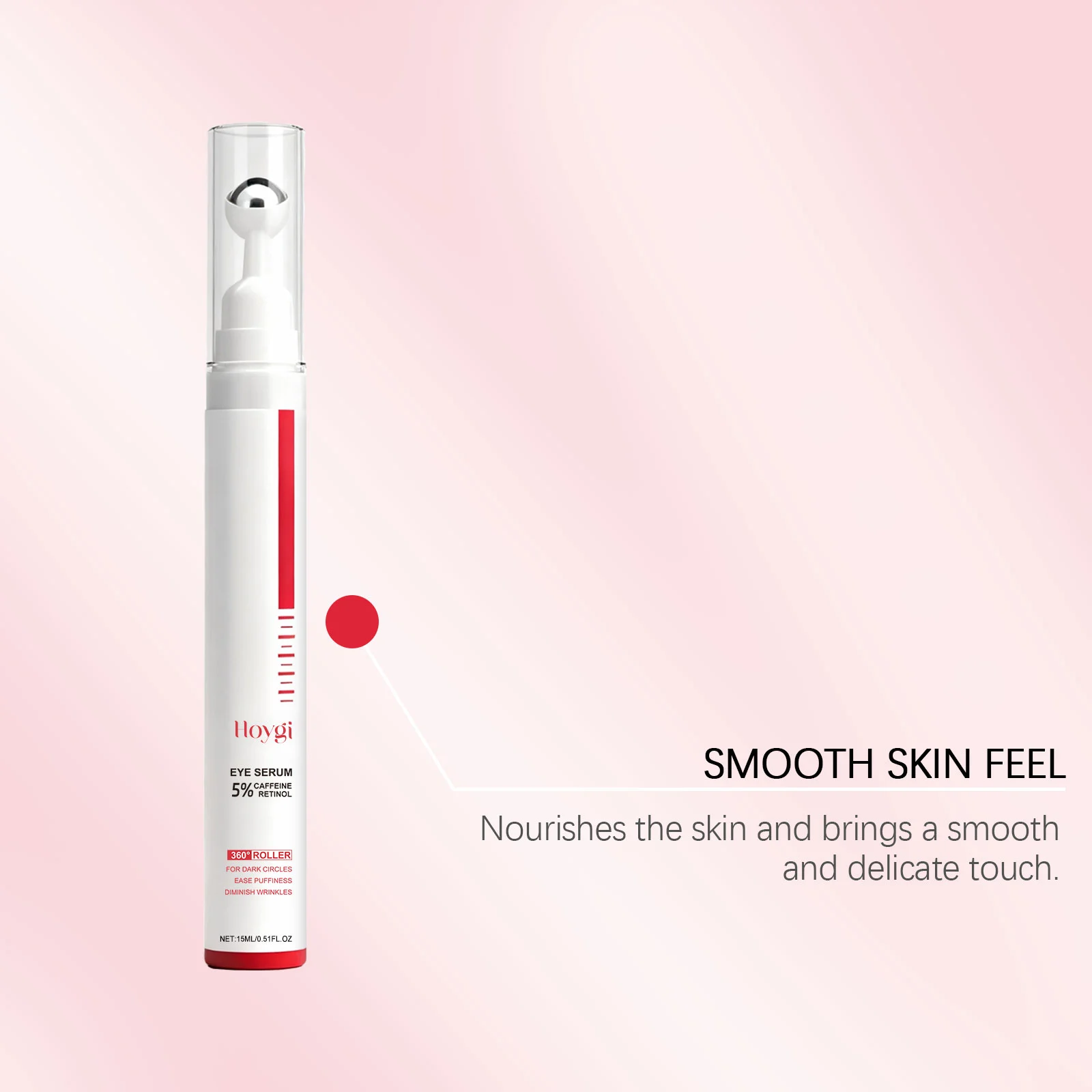 Eye Moisturizing Serum 15ml with 5% Caffeine & Roller Head for Dark Circles & Puffiness 8 hoygi eye moisturizing serum 15ml caffeine roller hoy ekbyz2p8 desc 8