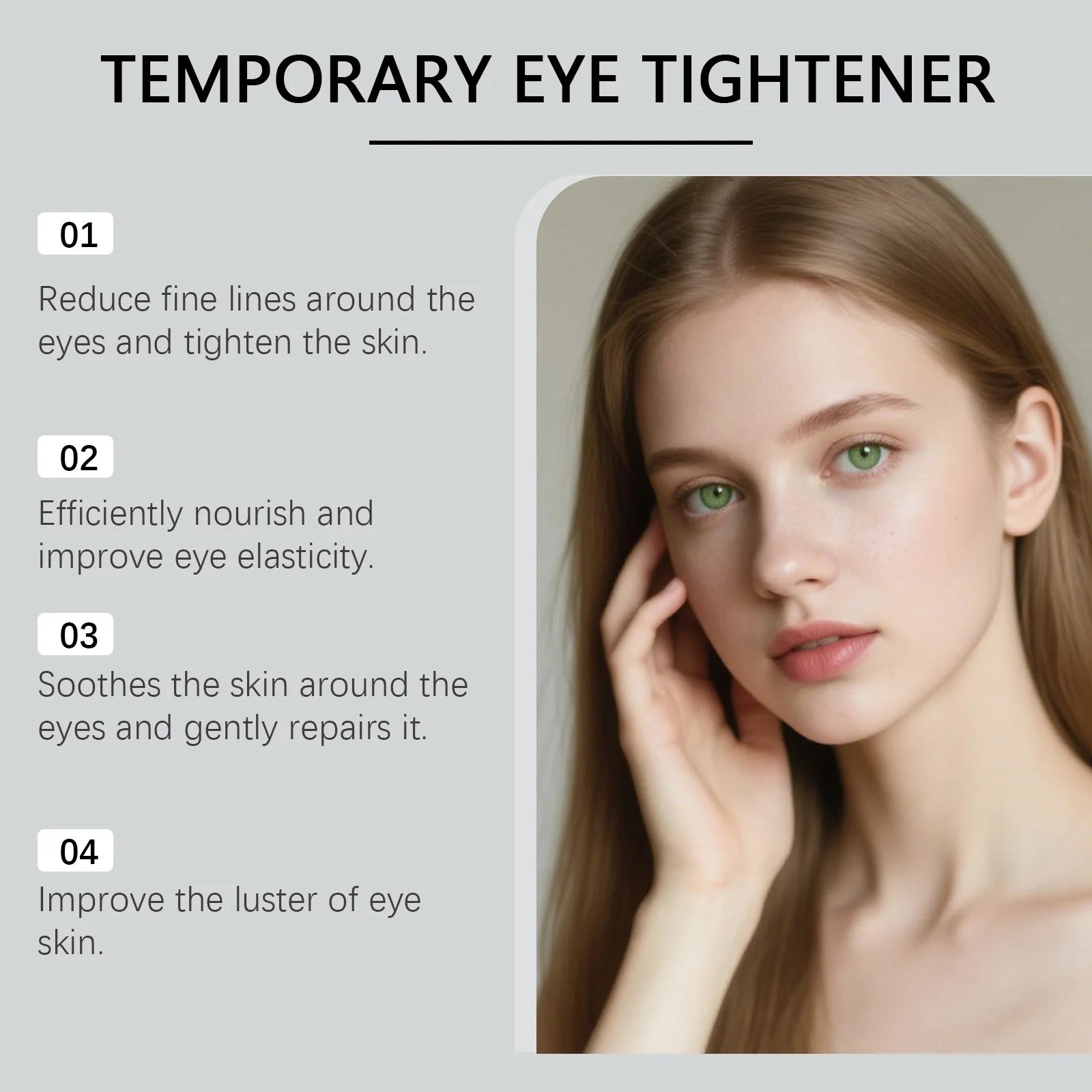 Eye Tightening Cream 50g for Puffiness and Fine Lines, Gentle Care with Arginine and Retinol 6 hoygi eye tightening cream 50g hoy mrb3r6ma desc 6