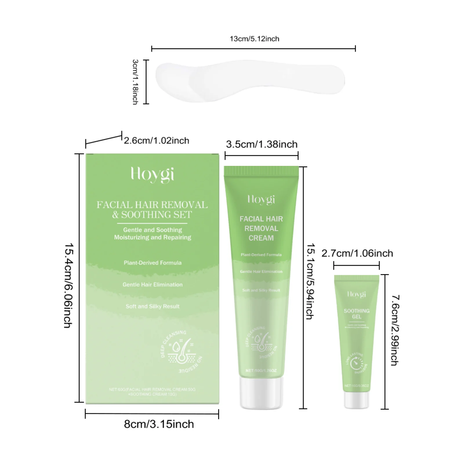Facial Hair Removal Kit with Soothing Gel for Sensitive Skin & Upper Lip Chin 1 hoygi facial hair removal kit soothing gel hoy bu3yxqpn desc 1