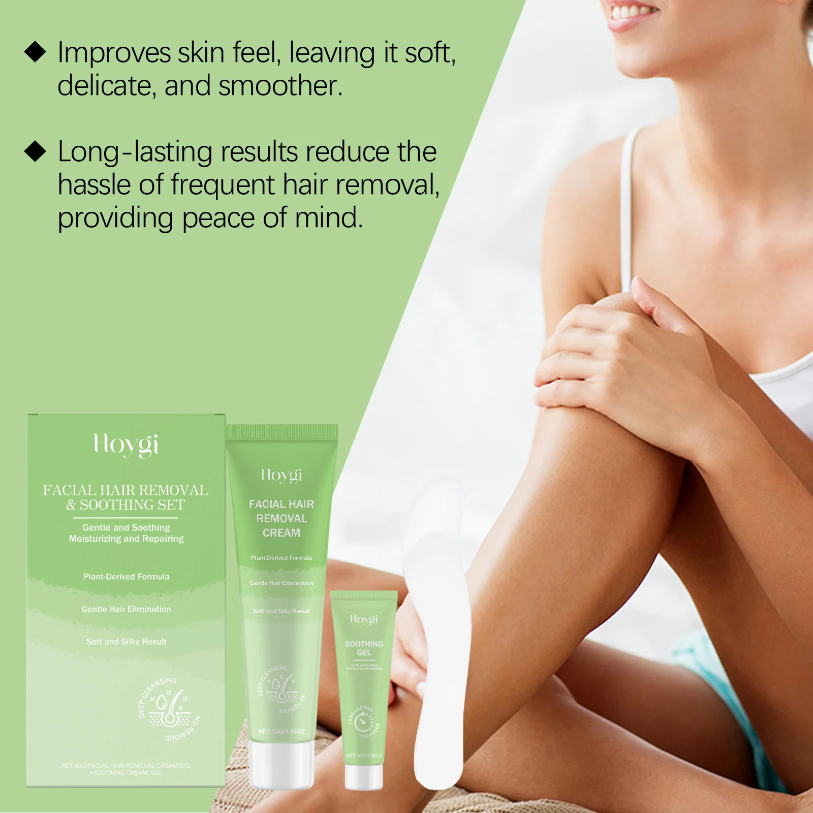 Facial Hair Removal Kit with Soothing Gel for Sensitive Skin & Upper Lip Chin 7 hoygi facial hair removal kit soothing gel hoy bu3yxqpn desc 7