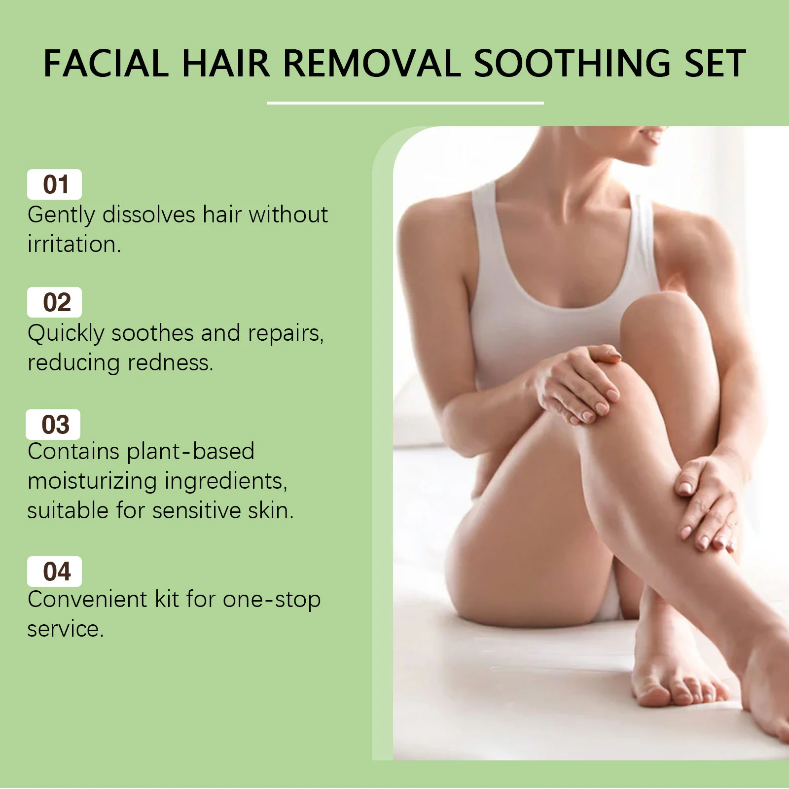 Facial Hair Removal Kit with Soothing Gel for Sensitive Skin & Upper Lip Chin 9 hoygi facial hair removal kit soothing gel hoy bu3yxqpn desc 9