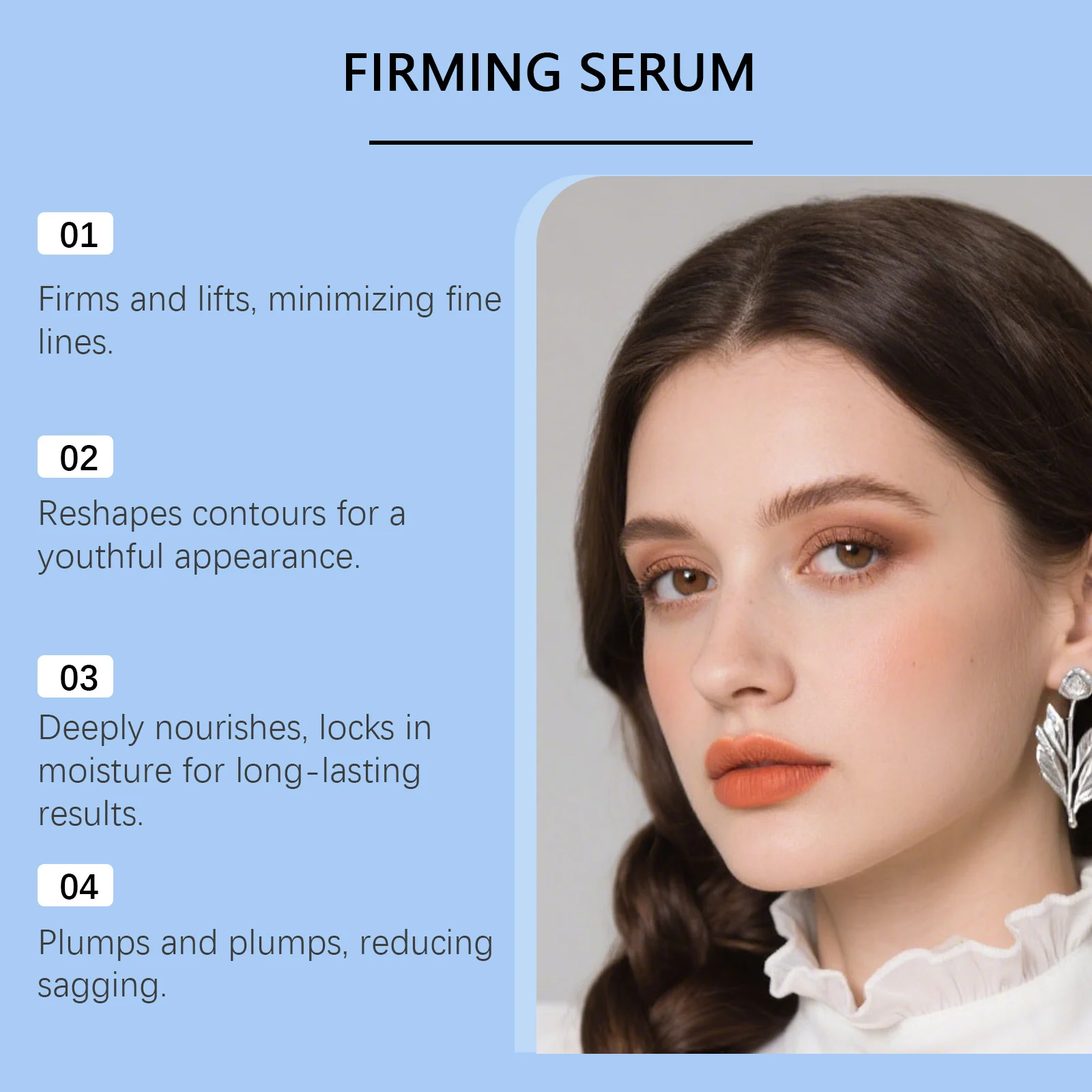 Firming Serum with Hyaluronic Acid & Copper Peptides 29ml for Hydration, Wrinkle Reduction and Skin Tightening 10 hoygi firming serum hyaluronic acid copper peptides 29ml hoy bbkqjeev desc 10