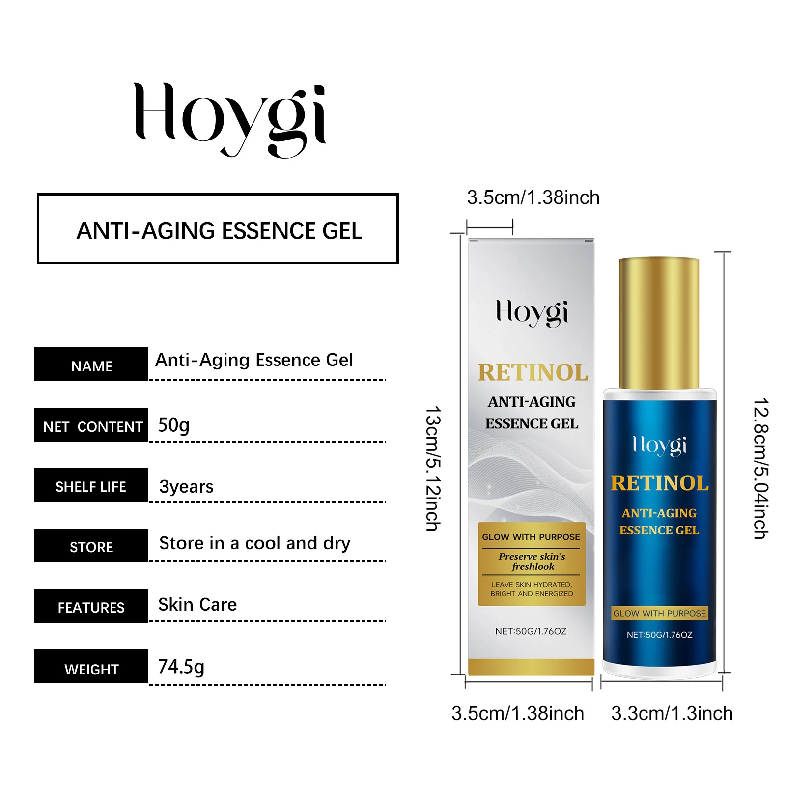Hydrating Essence Moisturizing Serum for Face, Gentle & Non-Greasy, 50g 1 hoygi hydrating essence serum 50g hoy fqumnk77 desc 1
