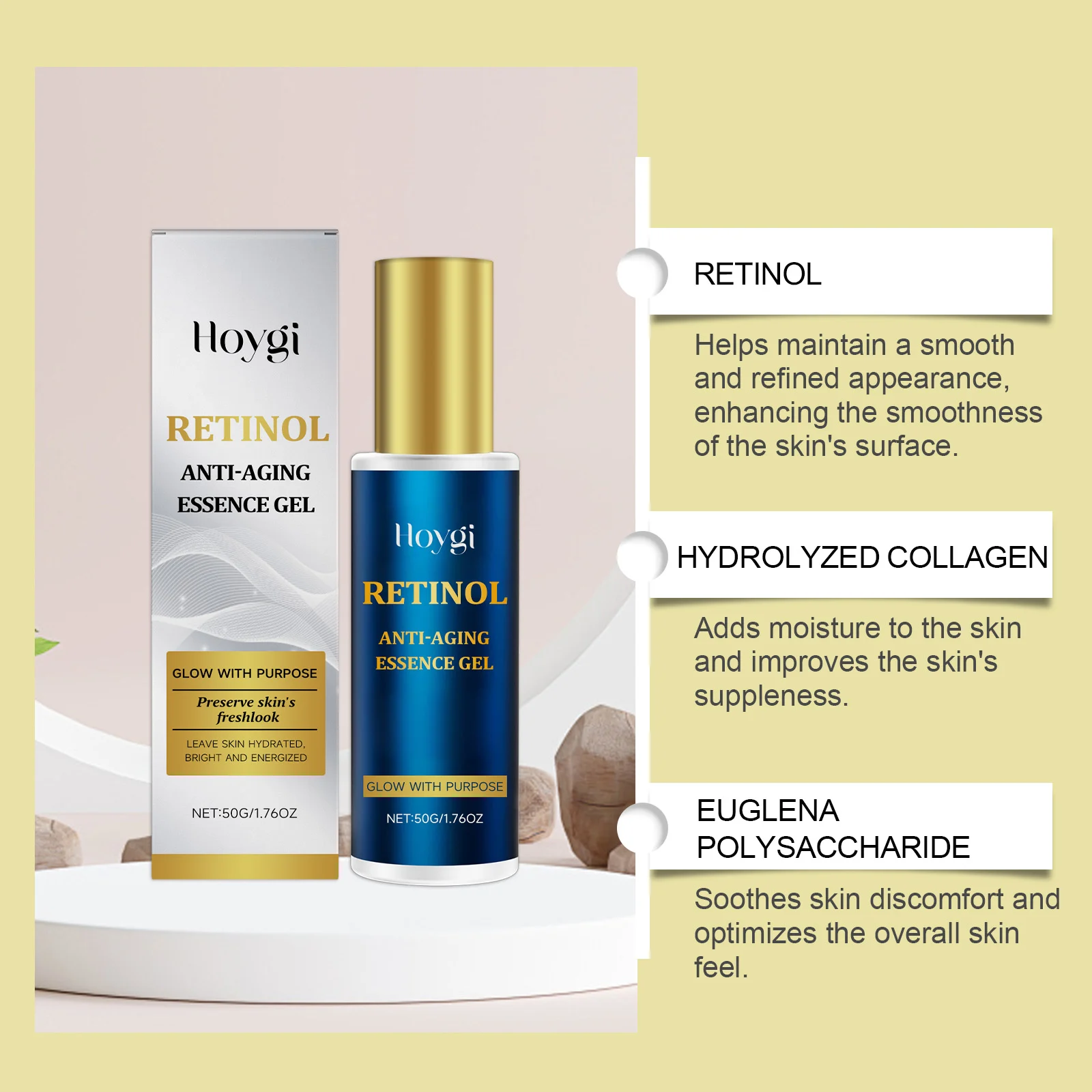 Hydrating Essence Moisturizing Serum for Face, Gentle & Non-Greasy, 50g 5 hoygi hydrating essence serum 50g hoy fqumnk77 desc 5