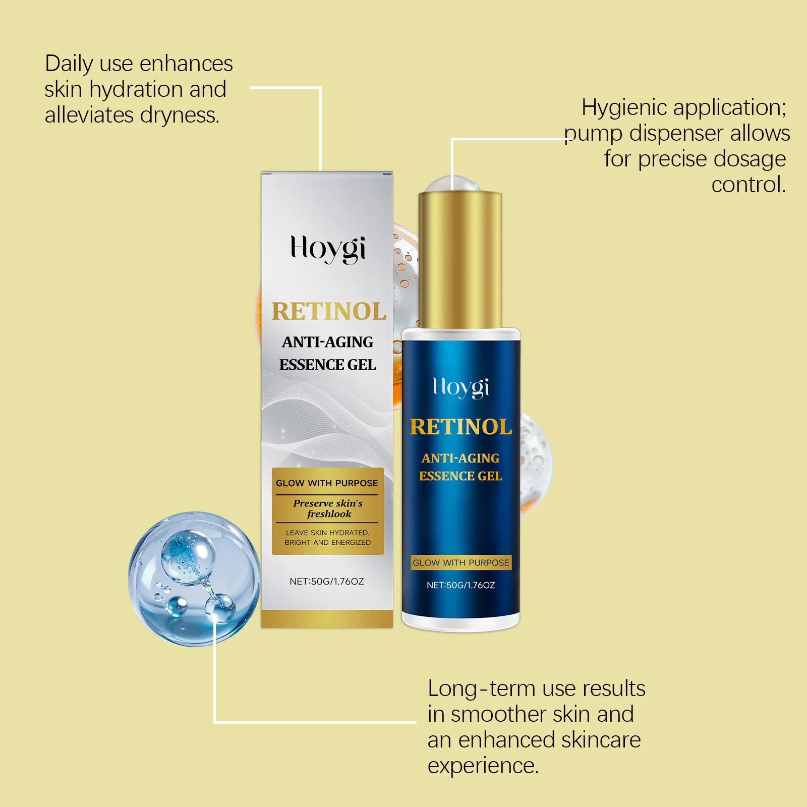 Hydrating Essence Moisturizing Serum for Face, Gentle & Non-Greasy, 50g 6 hoygi hydrating essence serum 50g hoy fqumnk77 desc 6