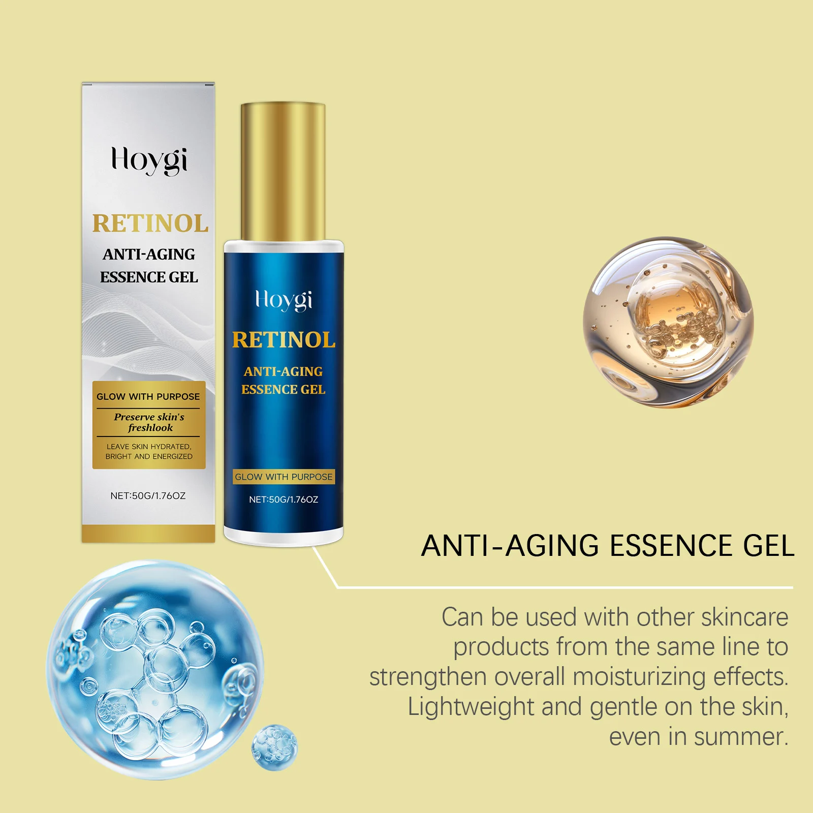 Hydrating Essence Moisturizing Serum for Face, Gentle & Non-Greasy, 50g 8 hoygi hydrating essence serum 50g hoy fqumnk77 desc 8