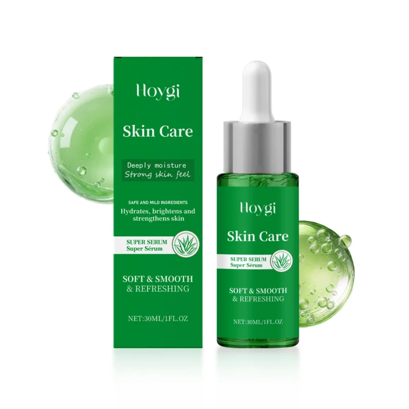 Hoygi hydrating facial serum in a 30ml bottle, formulated with niacinamide and hyaluronic acid for deep moisture and brightening.