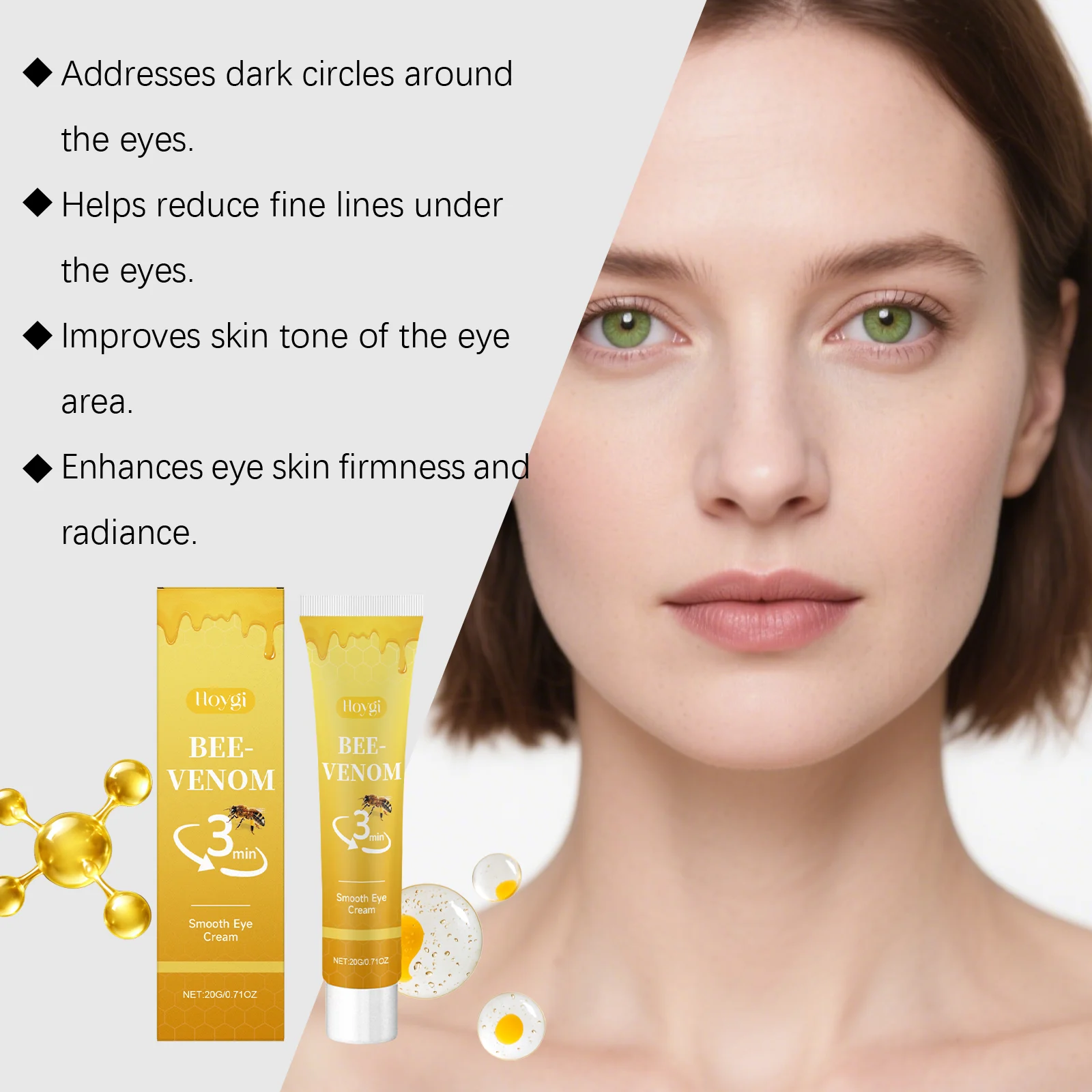 Moisturizing Eye Cream 20g Lightweight Hydration for Delicate Eye Area 12 hoygi moisturizing eye cream 20g hoy v5emsn78 desc 12