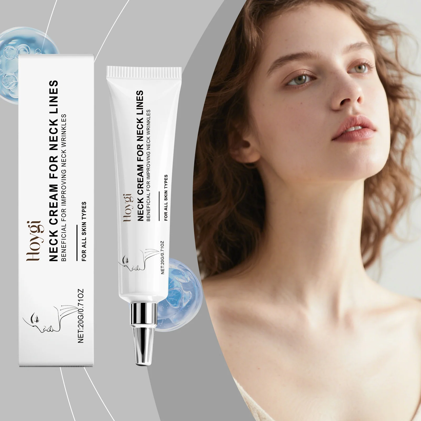 Neck Cream 20g Firming Hydration Anti-Wrinkle Moisturizer for Neck Lines 2 hoygi neck cream firming hydration anti wrinkle 20g hoy 84eeprv3 desc 2