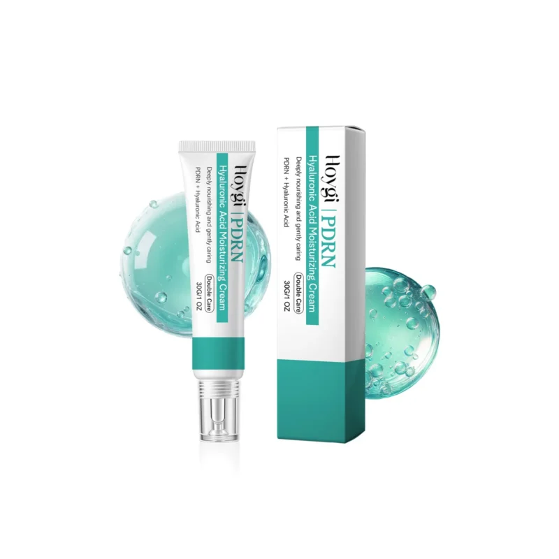 Hoygi Hyaluronic Acid Moisturizing Cream 30g for deep hydration, brightening, and improving skin elasticity with a lightweight texture.