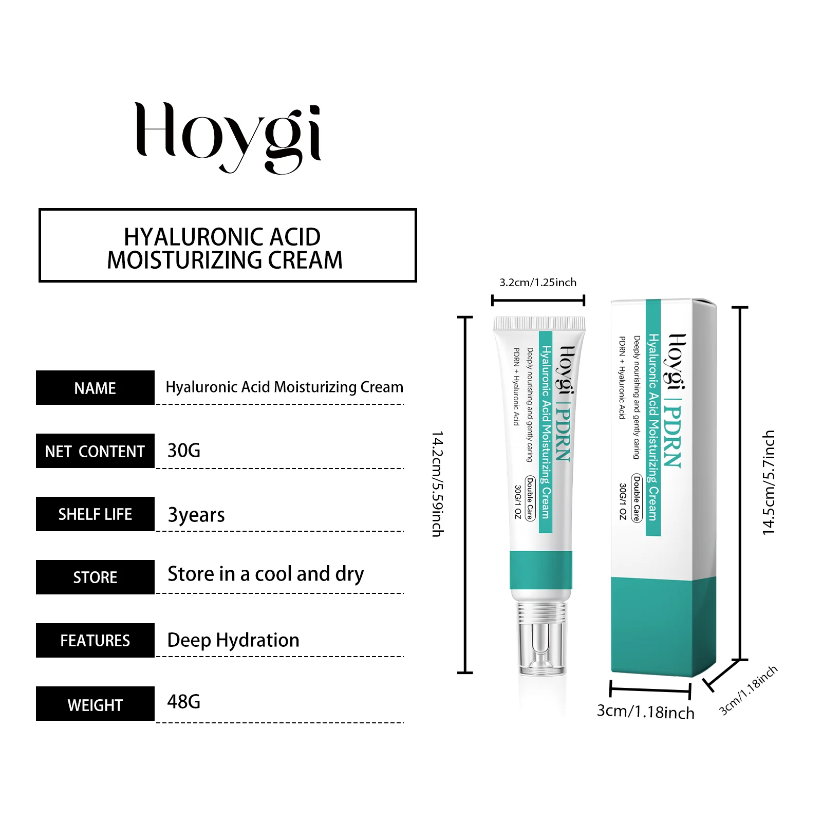 Hyaluronic Acid Moisturizing Cream 30g for Deep Hydration & Brightening, Non-Irritating Daily Face Moisturizer 2 hyaluronic acid moisturizing cream 30g hoy kjgp68va desc 2