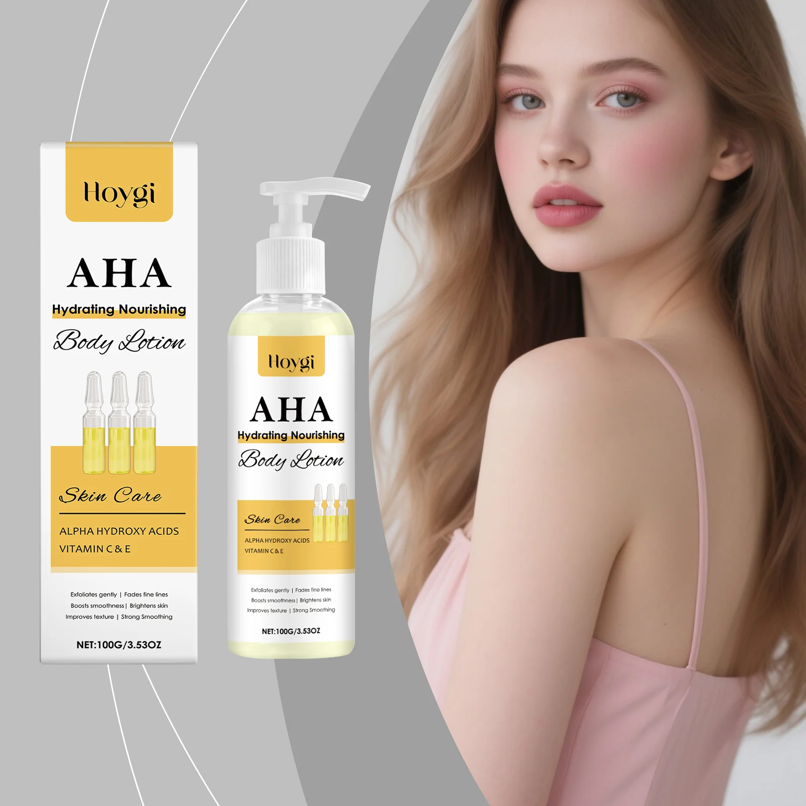 Hoygi Hydrating Body Lotion with AHA, Vitamin C & E for Smooth and Firm Skin 2 hydrating body lotion hoy 3jsb9vwg desc 2