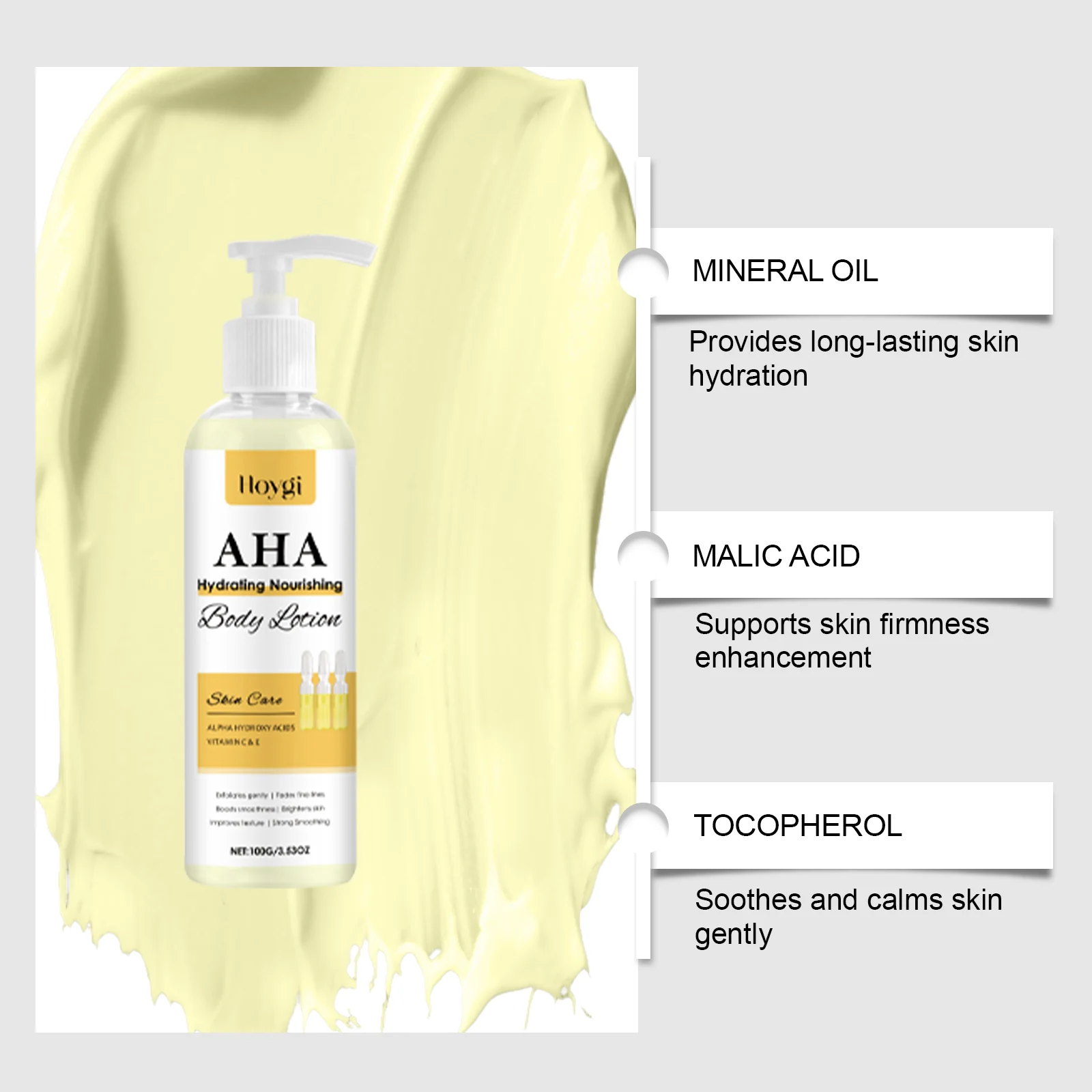 Hoygi Hydrating Body Lotion with AHA, Vitamin C & E for Smooth and Firm Skin 7 hydrating body lotion hoy 3jsb9vwg desc 7
