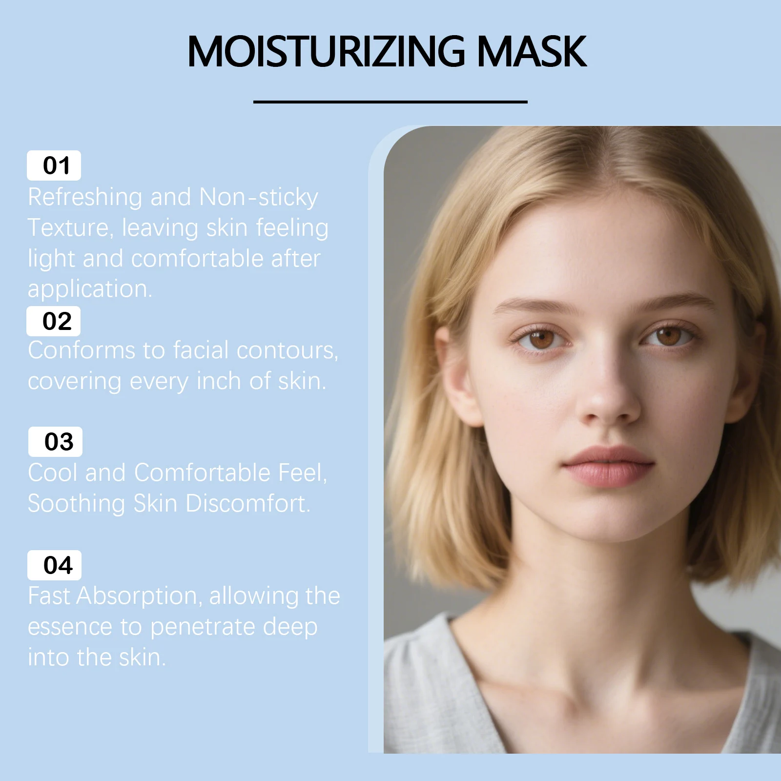 Hydrating Brightening Face Mask Sheet 1pc with Hyaluronic Acid & Arginine 8 hydrating brightening face mask sheet hoy b6hfb9dt desc 8