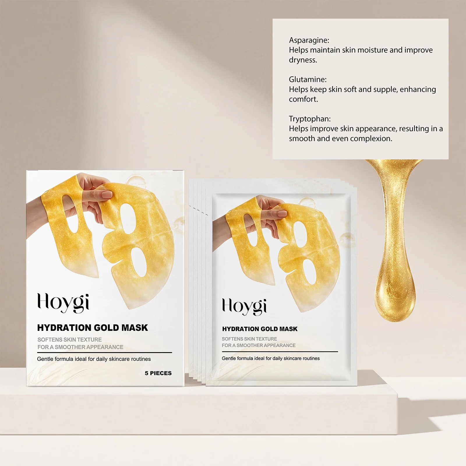 Hydrating Face Mask Box - Gentle Nourishing & Firming Skincare Sheet Mask 6 hydrating face mask sheet hoy wcz5tuaf desc 6