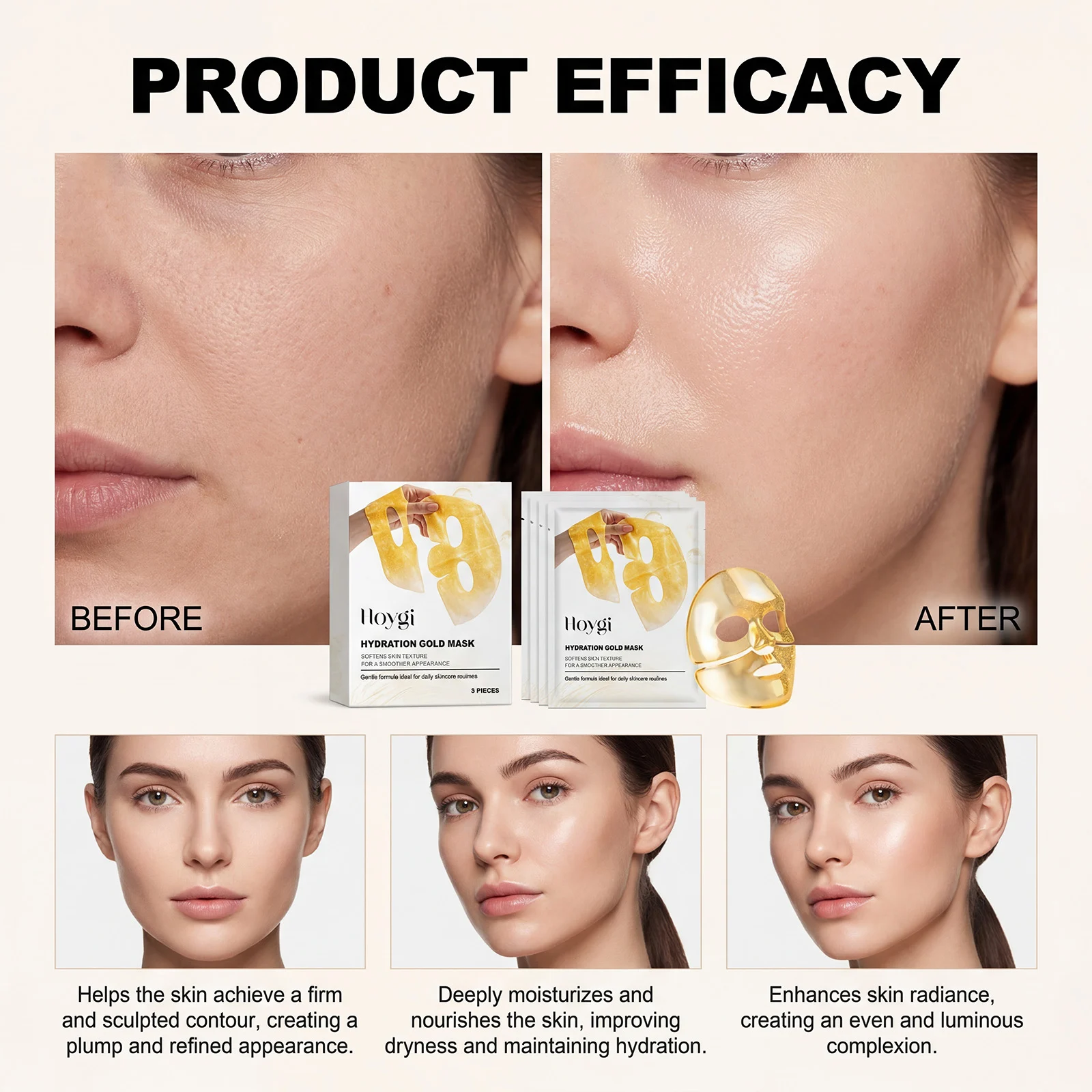 Hydrating Face Mask Box - Gentle Nourishing & Firming Skincare Sheet Mask 9 hydrating face mask sheet hoy wcz5tuaf desc 9 1