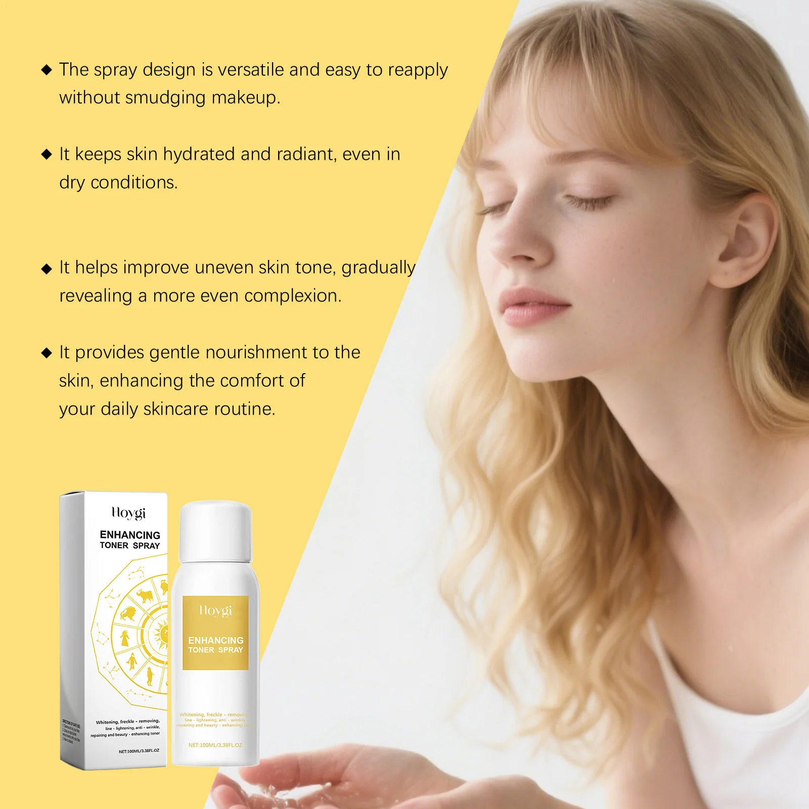 Hoygi Enhancing Toner Spray with Hyaluronic Acid for Whitening and Hydration 6 hydrating toner spray hoy zk8zw2uh desc 6