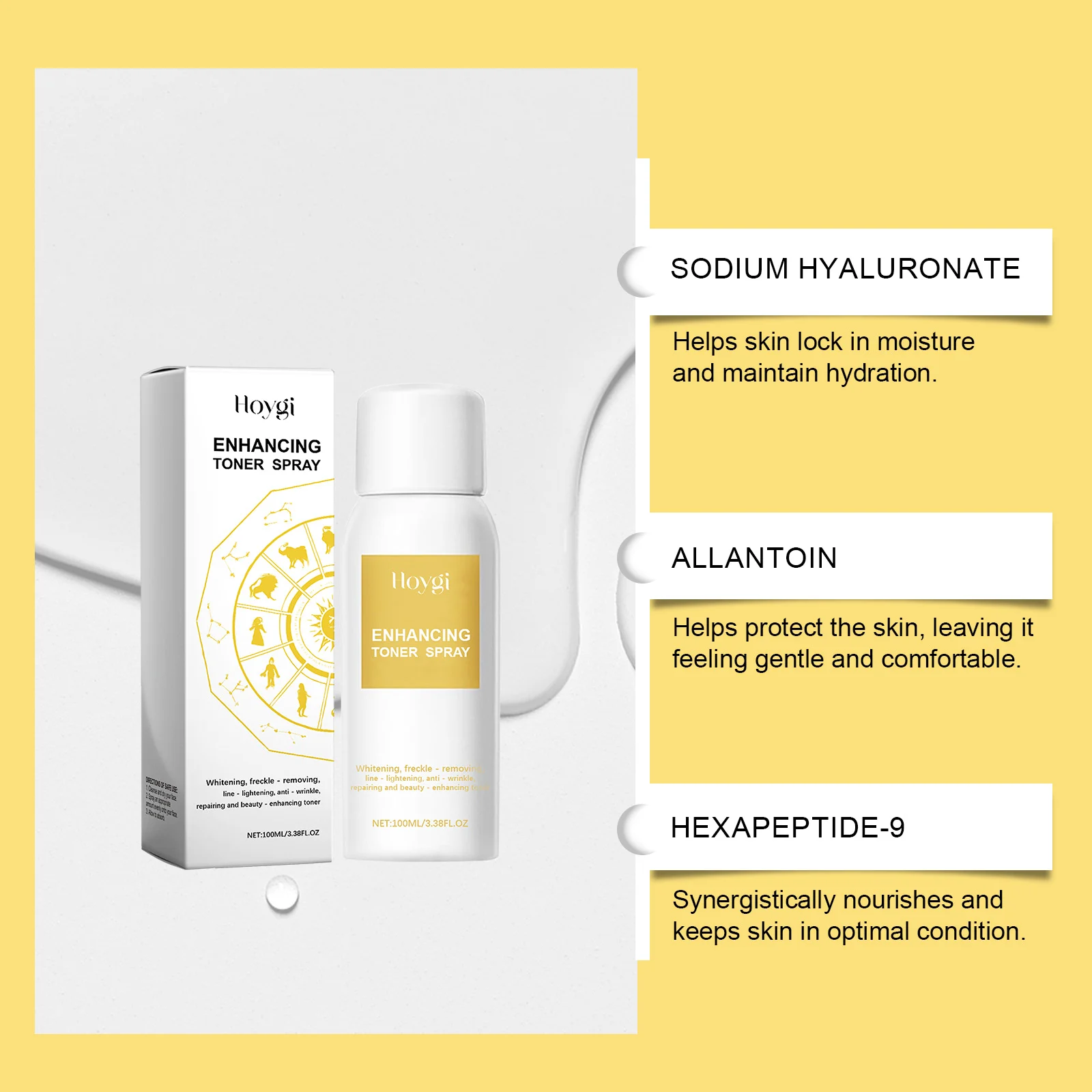 Hoygi Enhancing Toner Spray with Hyaluronic Acid for Whitening and Hydration 7 hydrating toner spray hoy zk8zw2uh desc 7