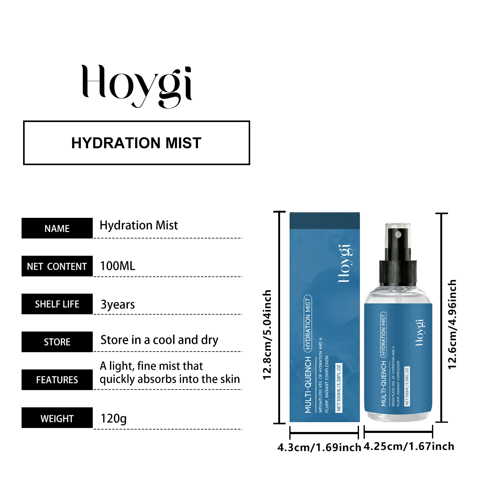 Hoygi Multi-Quench Hydration Mist | Weightless Veil Spray for Radiant Skin 1 hydration facial mist spray hoy mpv2e4s3 desc 1