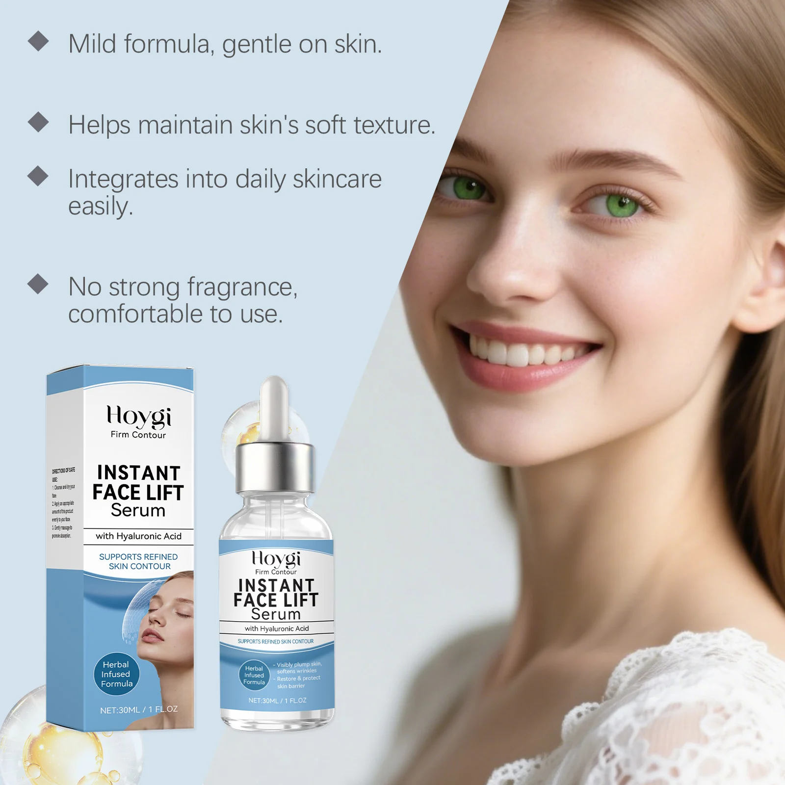 Instant Face Lift Serum 30ml with Hyaluronic Acid for Firming and Plumping Skin 8 instant face lift serum 30ml hyaluronic acid firming hoy 8y33t6un desc 8
