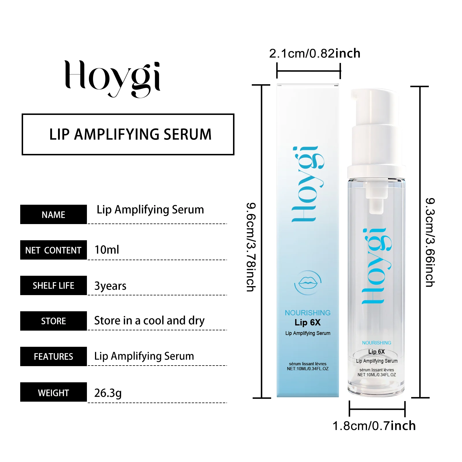 Lip Amplifying Serum 10ml, Hydrating & Plumping Lip Treatment with Hyaluronic Acid & Vitamin E 1 lip amplifying hydrating serum 10ml hoy 8j32z9nw desc 1 1