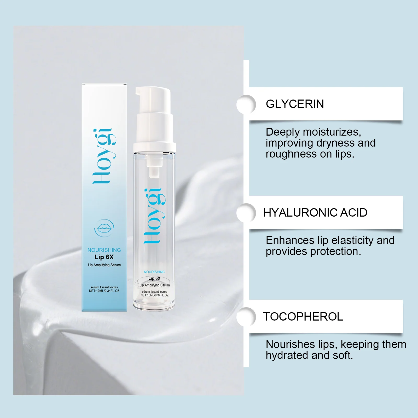 Lip Amplifying Serum 10ml, Hydrating & Plumping Lip Treatment with Hyaluronic Acid & Vitamin E 5 lip amplifying hydrating serum 10ml hoy 8j32z9nw desc 5