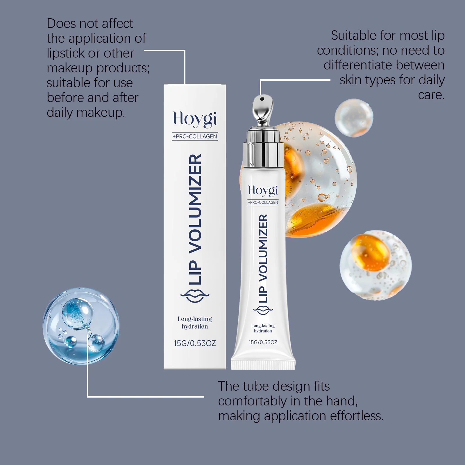 Lip Plumping Gloss 15g, Lightweight Hydrating Lip Oil with Hyaluronic Acid & Retinol for Daily Care 7 lip plumping gloss 15g hydrating lip oil hoy y638xky5 desc 7