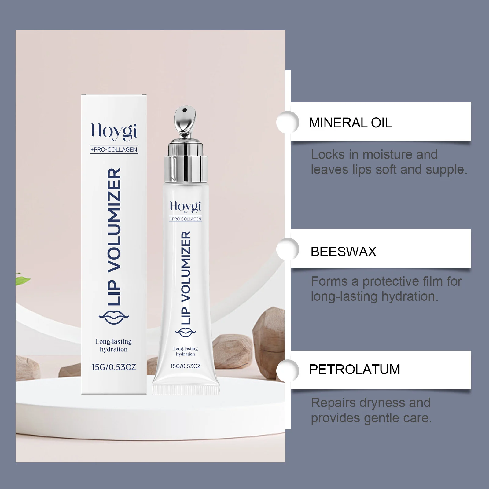 Lip Plumping Gloss 15g, Lightweight Hydrating Lip Oil with Hyaluronic Acid & Retinol for Daily Care 9 lip plumping gloss 15g hydrating lip oil hoy y638xky5 desc 9