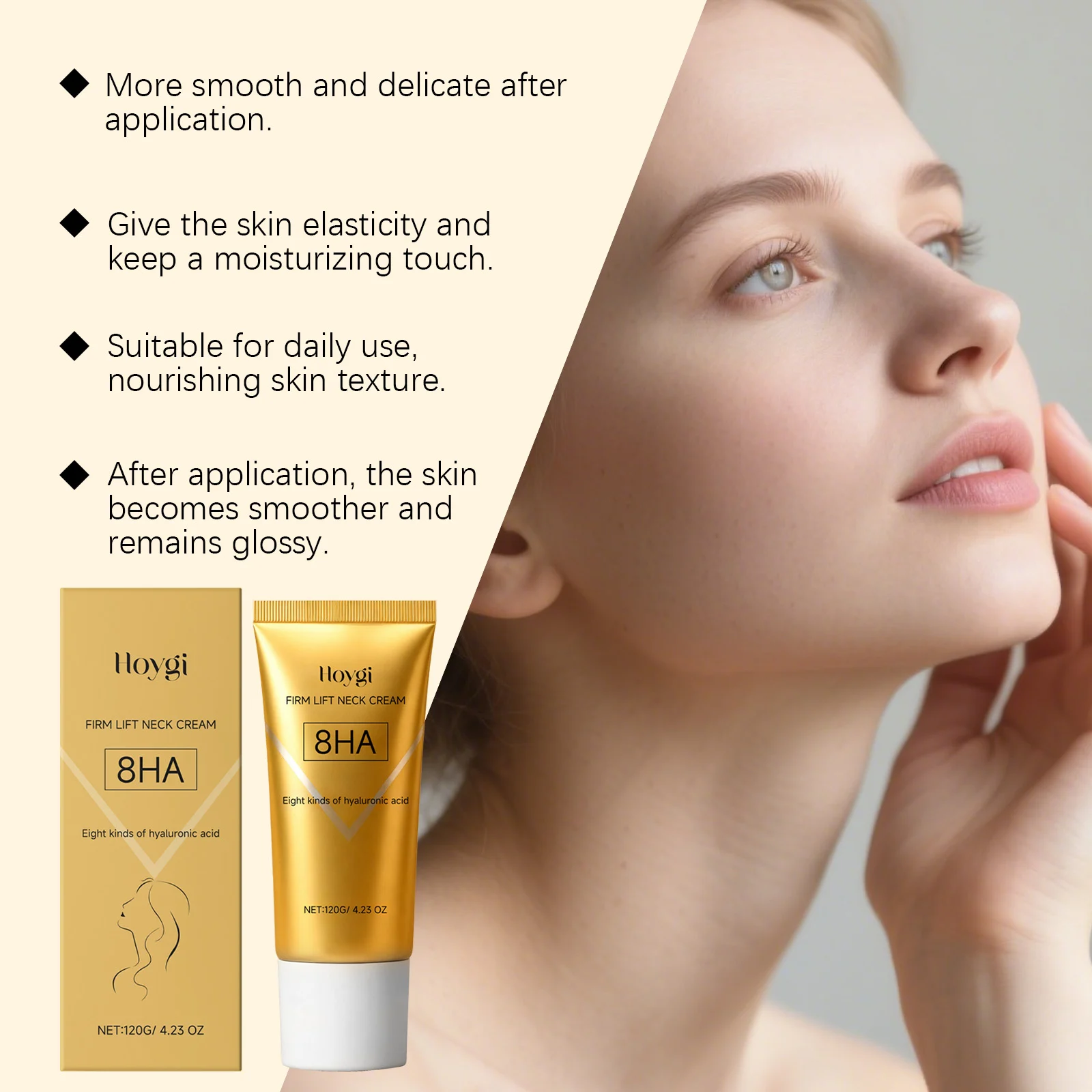 Neck Firming Cream Hydrating Anti-Aging Cream with Vitamin E & Hyaluronic Acid for Neck Lines, 120g 7 neck firming cream hydrating anti aging with vitamin e hyaluronic acid 120g hoy hc96zd45 desc 7