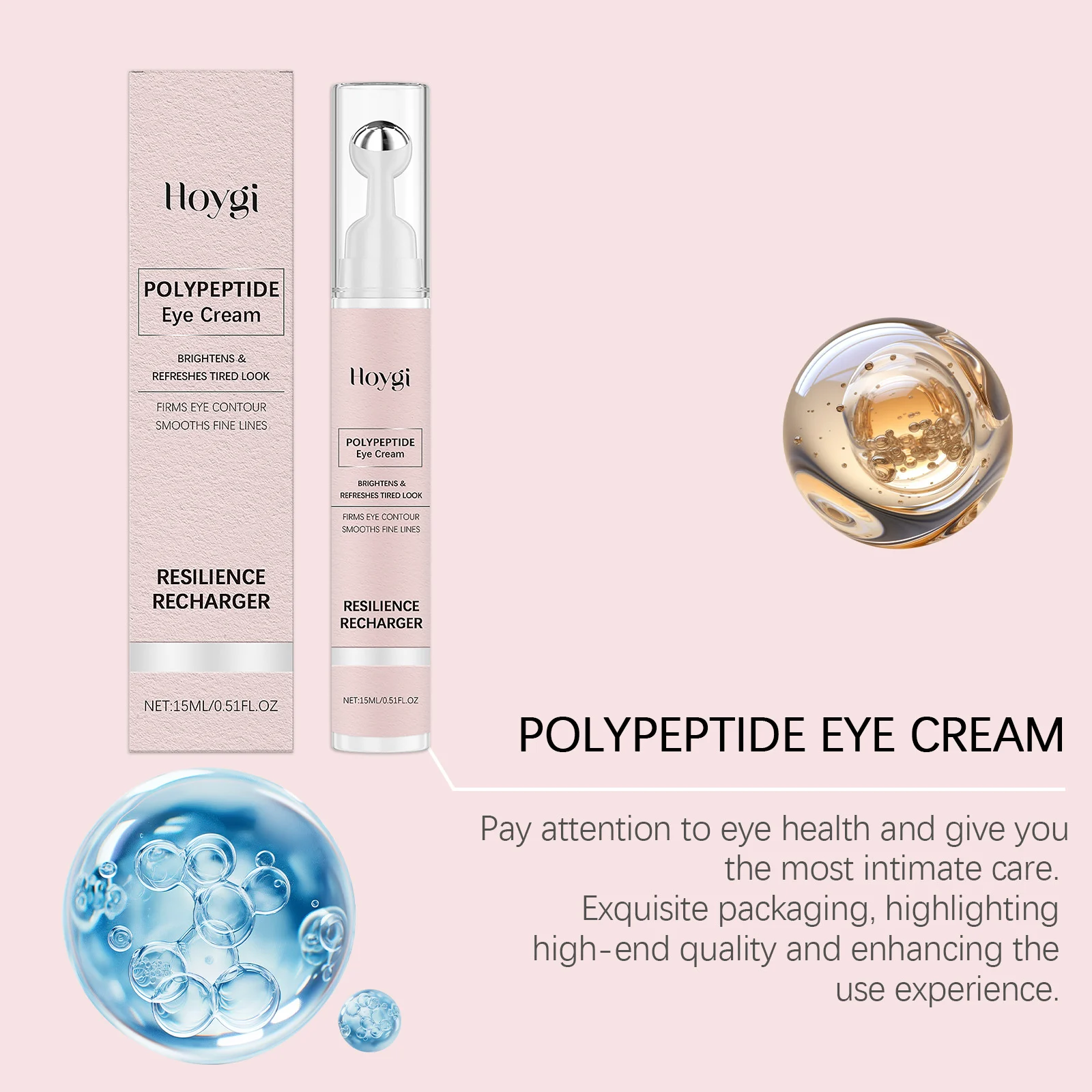 Hoygi Polypeptide Eye Cream for Wrinkles Firming Brightening Moisturizing 15ml 8 polypeptide eye cream hoy 38utj6ea desc 8