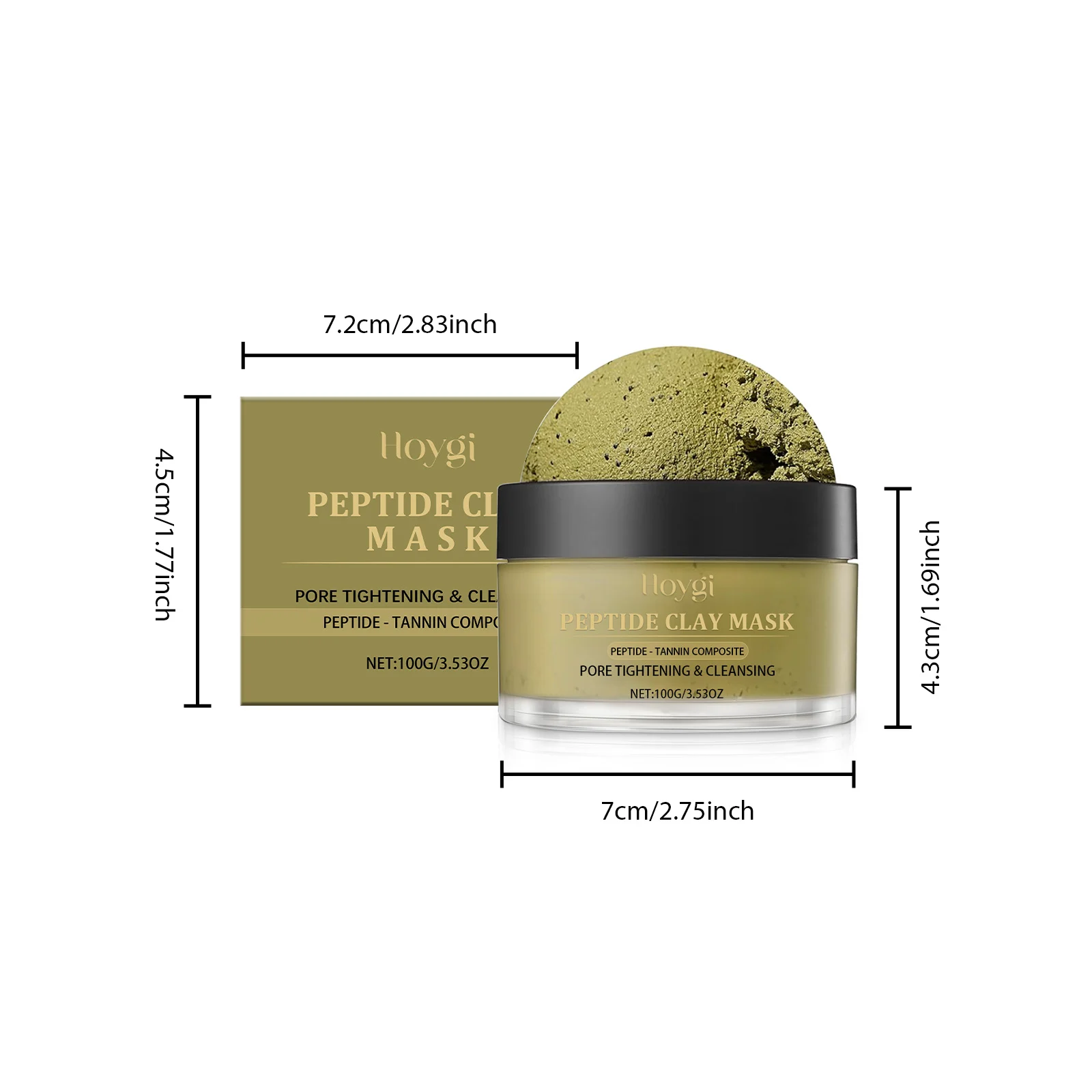 Pore Cleansing Clay Mask 100g for Deep Clean, Blackhead Removal & Acne Control 1 pore cleansing clay mask 100g hoy ce35n9en desc 1