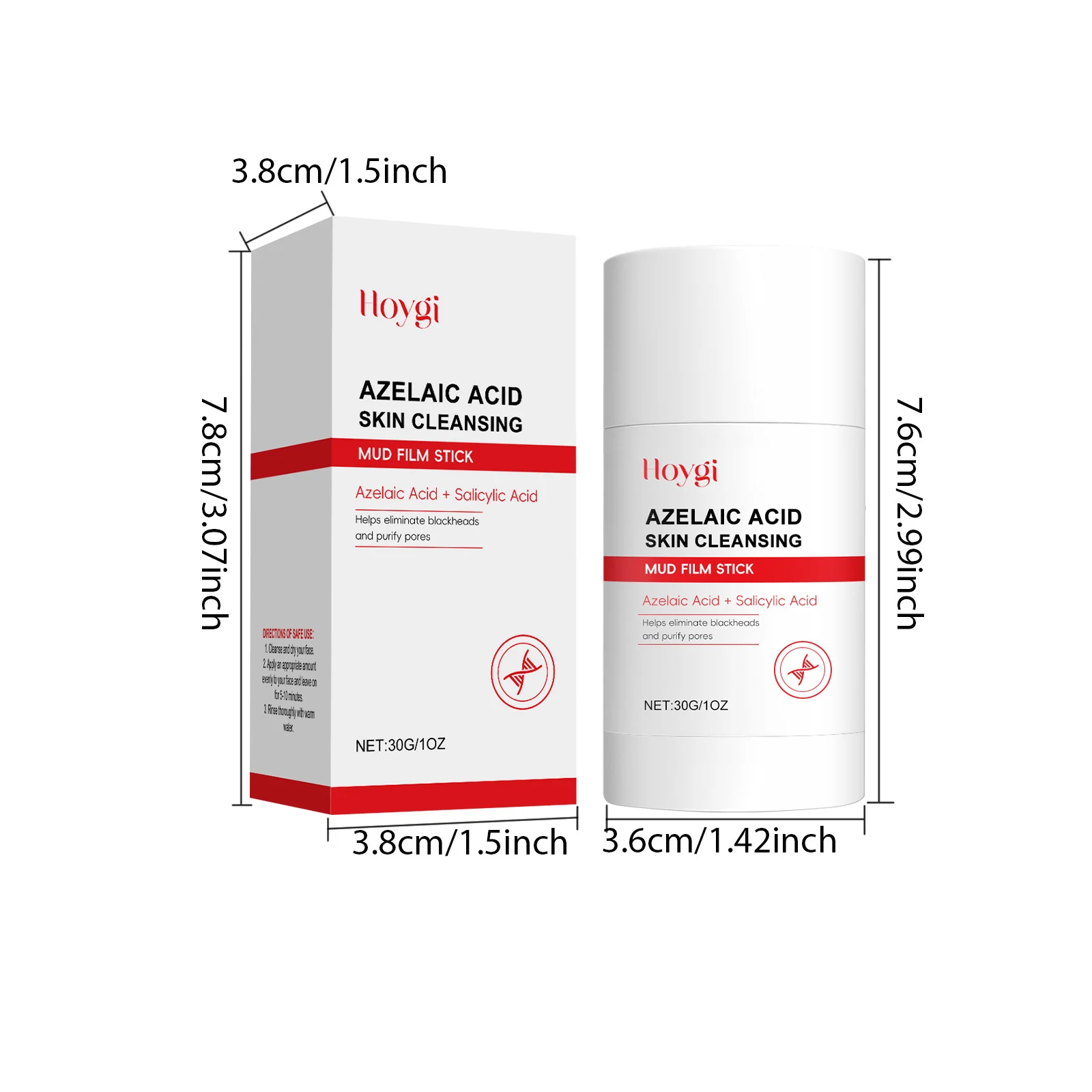 Pore Cleansing Mud Mask Stick Azelaic Acid Gentle Exfoliating Hydrating Facial Treatment 30g 1 pore cleansing mud mask stick azelaic acid 30g hoy ge9nb8qz desc 1
