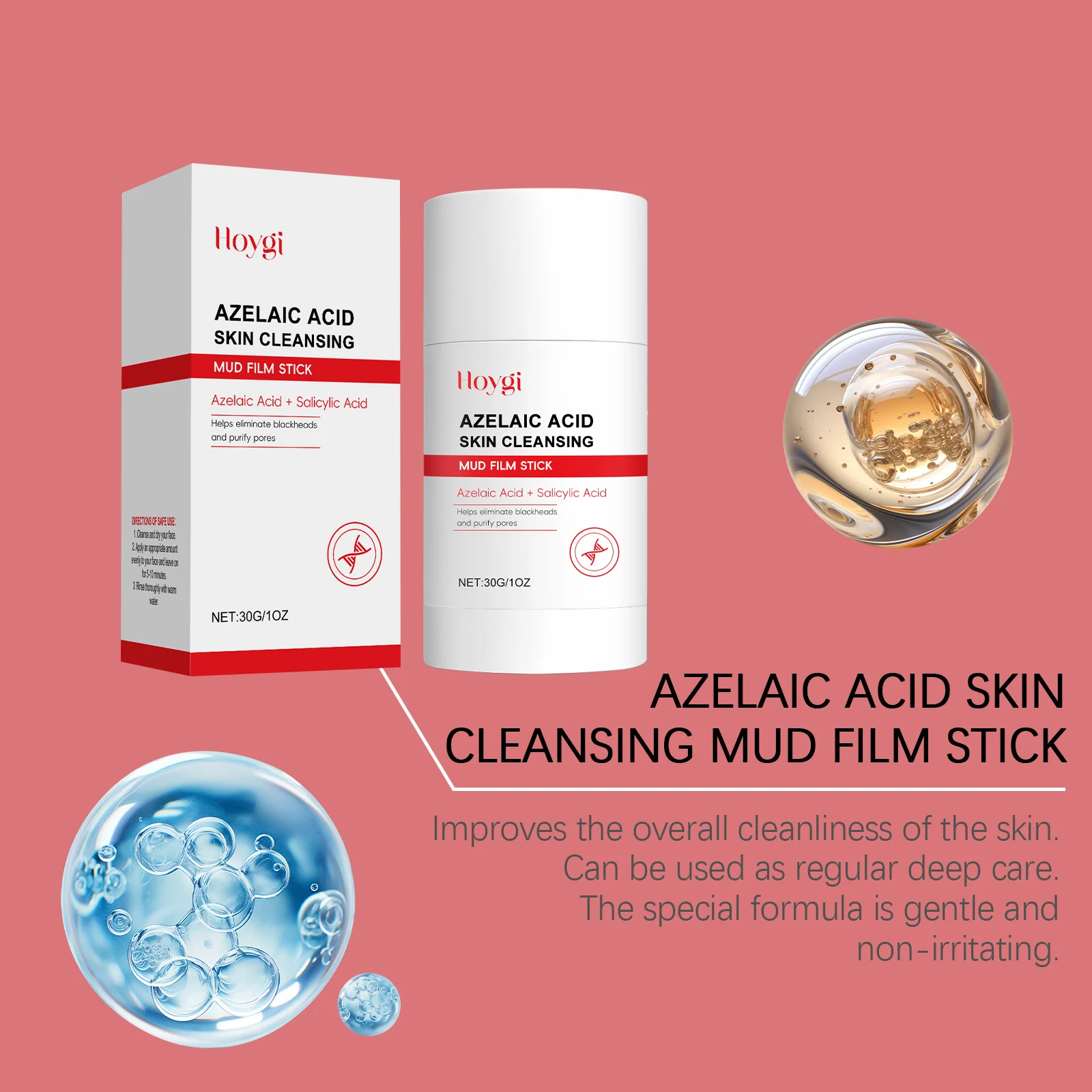 Pore Cleansing Mud Mask Stick Azelaic Acid Gentle Exfoliating Hydrating Facial Treatment 30g 8 pore cleansing mud mask stick azelaic acid 30g hoy ge9nb8qz desc 8