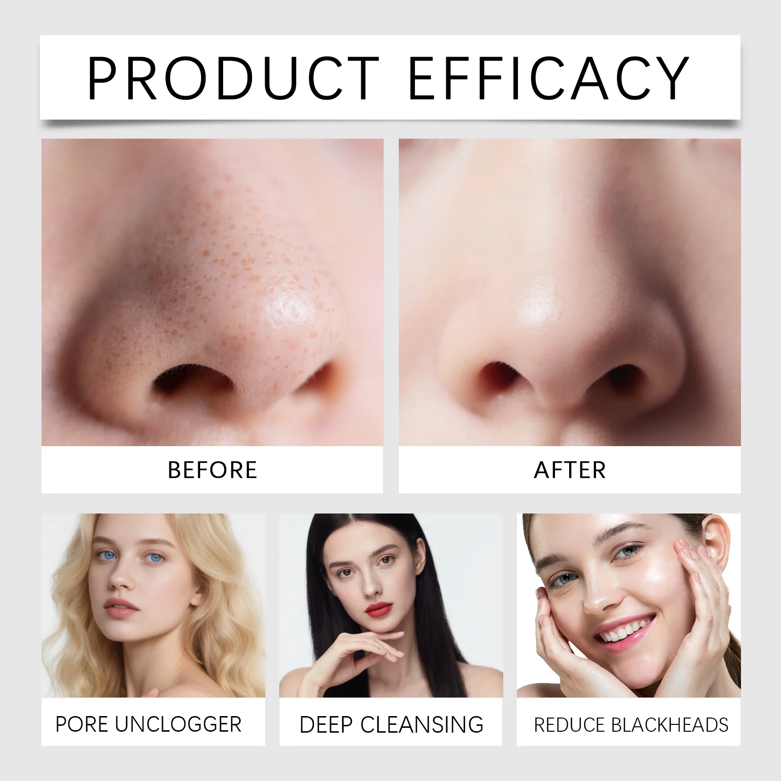 Pore Strip Blackhead Remover Nose Mask 30g Gentle Cleansing Peel Off for Clogged Pores 10 pore strip blackhead remover nose mask 30g hoy m7tw35k6 desc 10