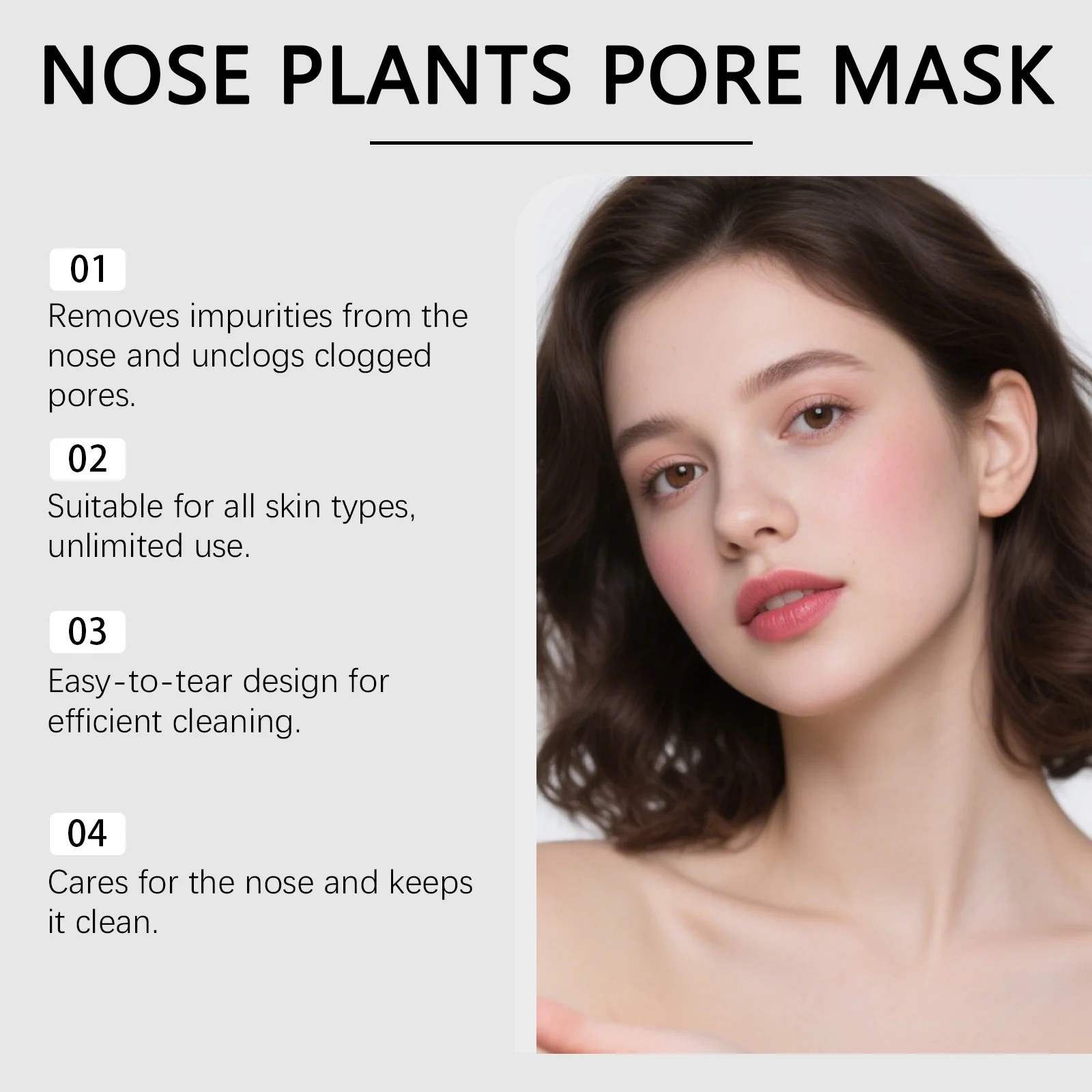 Pore Strip Blackhead Remover Nose Mask 30g Gentle Cleansing Peel Off for Clogged Pores 7 pore strip blackhead remover nose mask 30g hoy m7tw35k6 desc 7