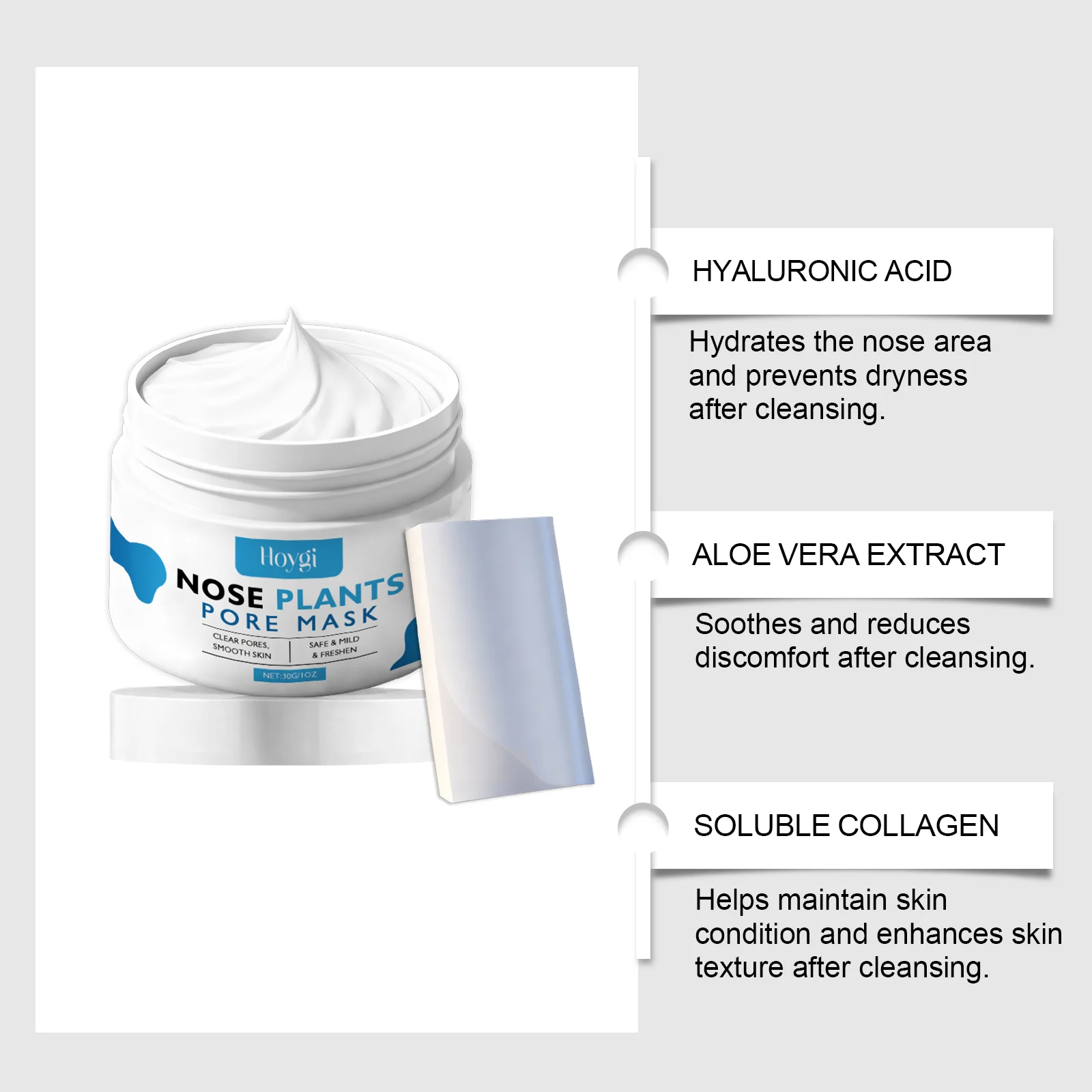 Pore Strip Blackhead Remover Nose Mask 30g Gentle Cleansing Peel Off for Clogged Pores 9 pore strip blackhead remover nose mask 30g hoy m7tw35k6 desc 9