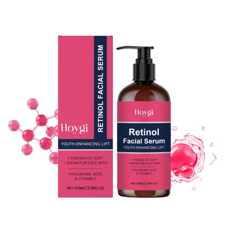 Hoygi Retinol Facial Serum 100ml with Hyaluronic Acid and Vitamin E for smoothing fine lines and deep hydration