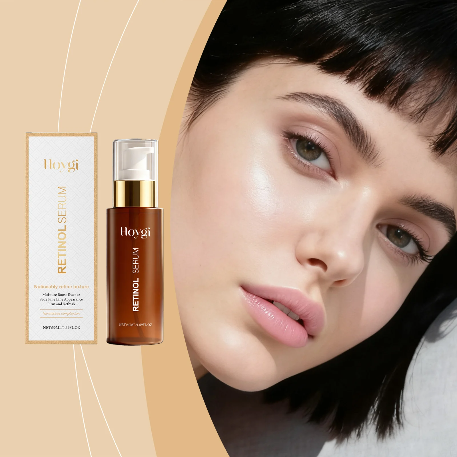 Hoygi Retinol Serum for Face, Moisturizing, Fades Fine Lines, Firms Skin, Evens Tone 2 retinol serum face hoy 7fzrv8we desc 2