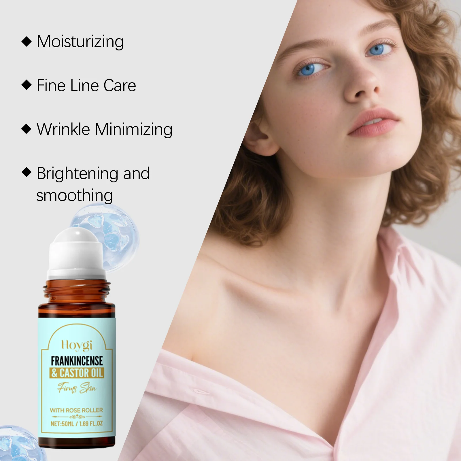 Roll-On Body Serum for Wrinkle Reduction, Deep Moisturizing & Brightening, 50ml 5 roll on body serum wrinkle reduction moisturizing brightening 50ml hoy 7h6j9ut2 desc 5