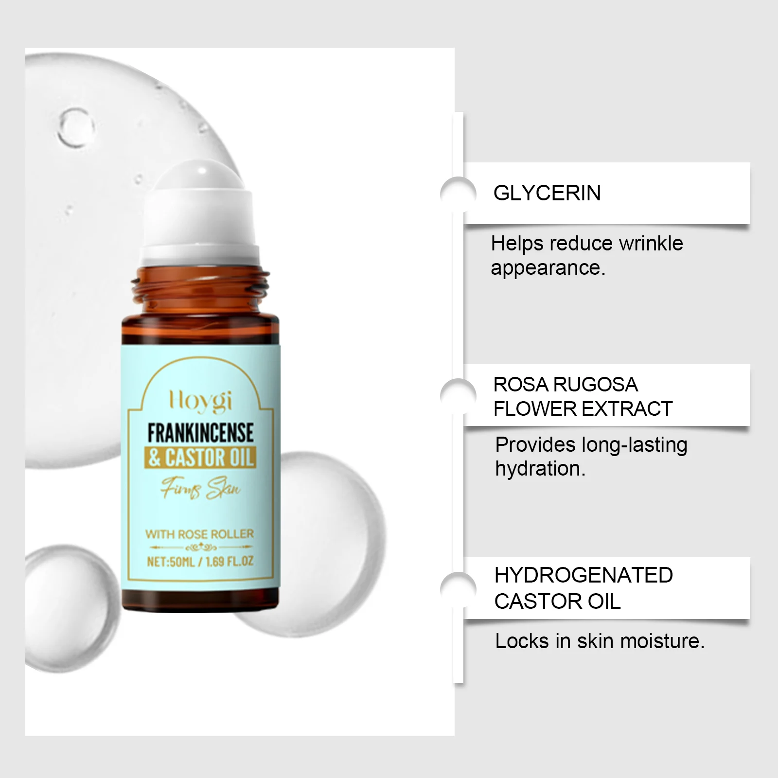 Roll-On Body Serum for Wrinkle Reduction, Deep Moisturizing & Brightening, 50ml 6 roll on body serum wrinkle reduction moisturizing brightening 50ml hoy 7h6j9ut2 desc 6